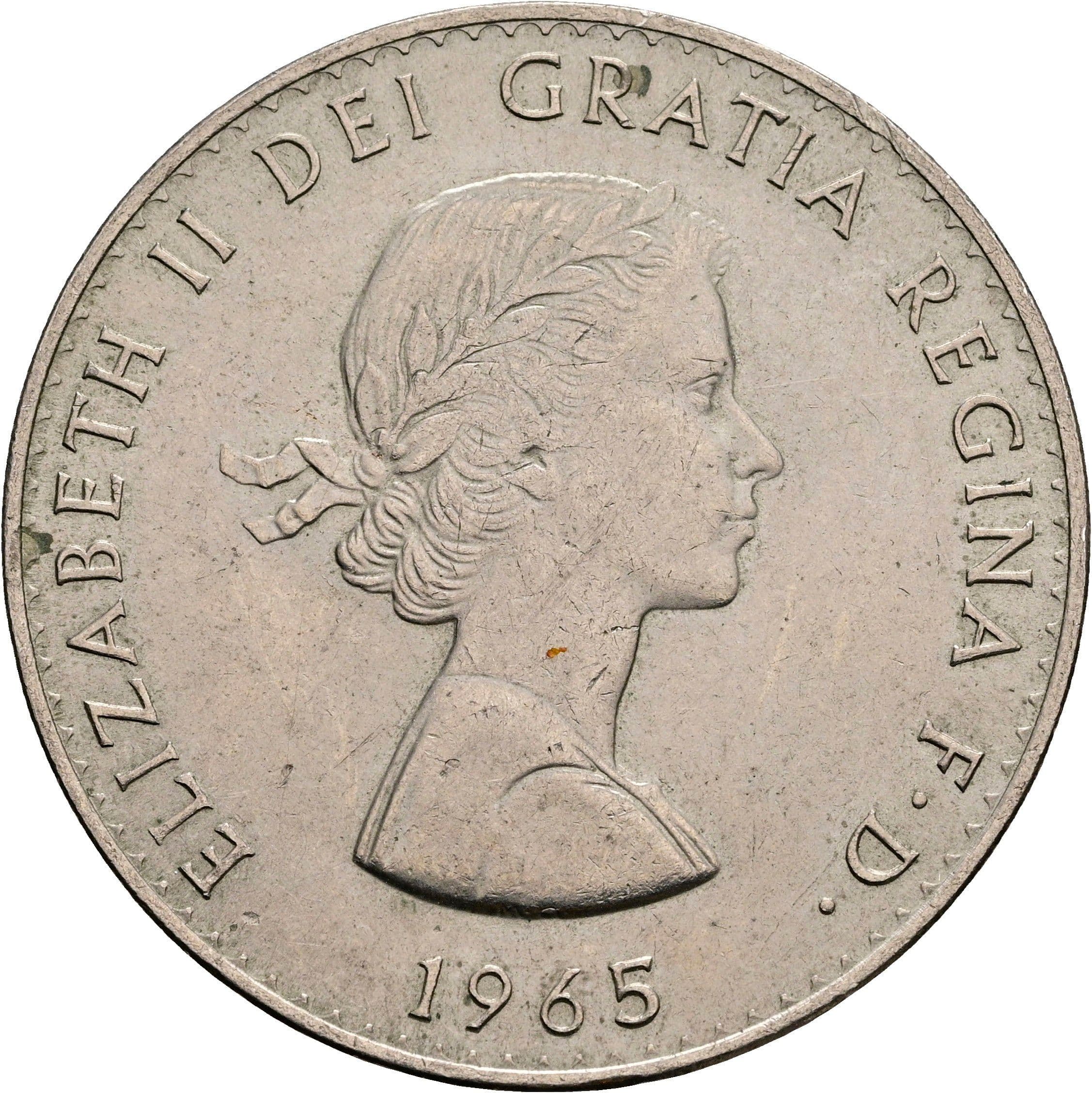 1 Crown Elisabeth II. 1952-2022 1965 – Vorderseite