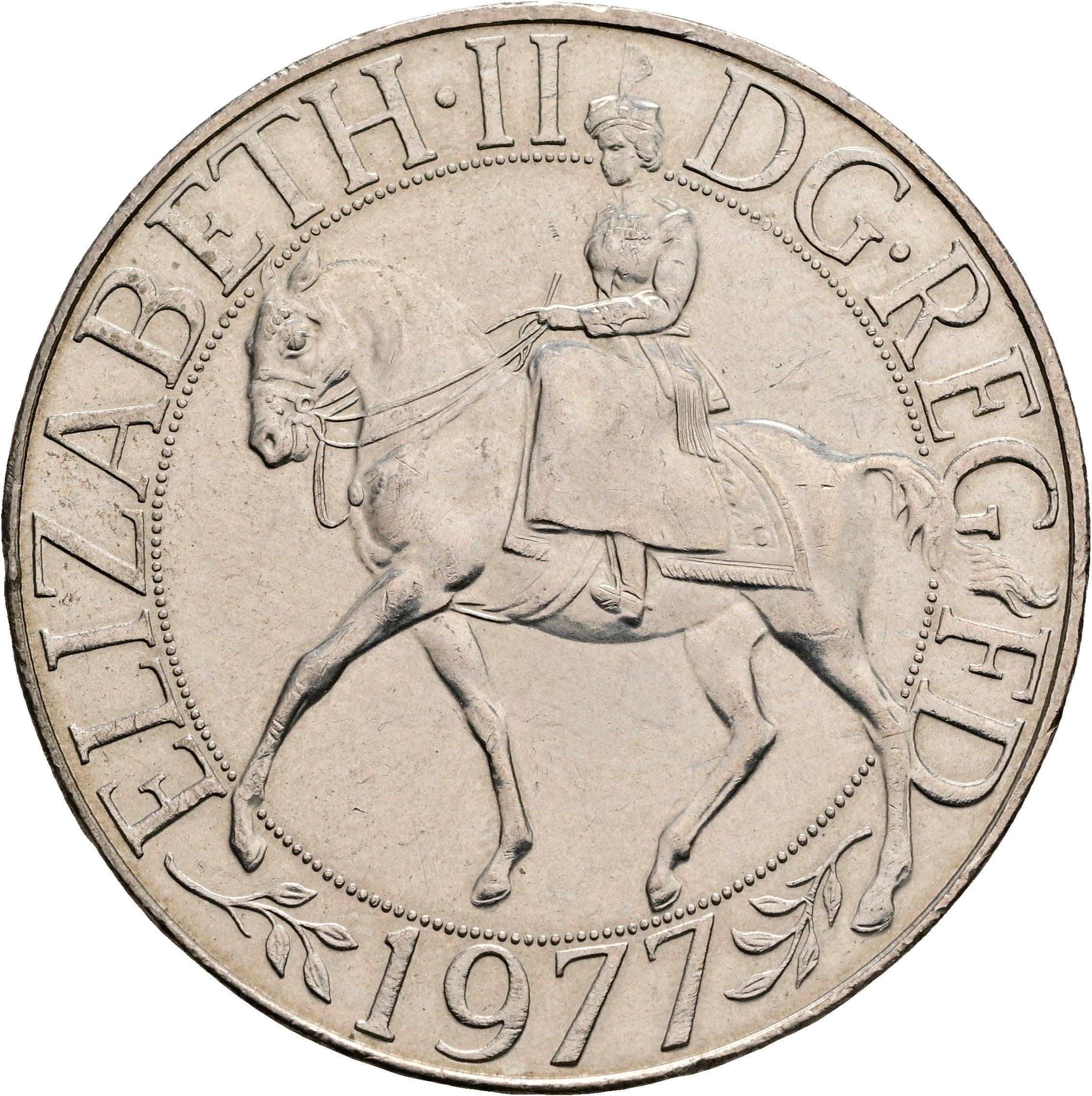 1 Crown Elisabeth II. 1952-2022 1977 – Vorderseite