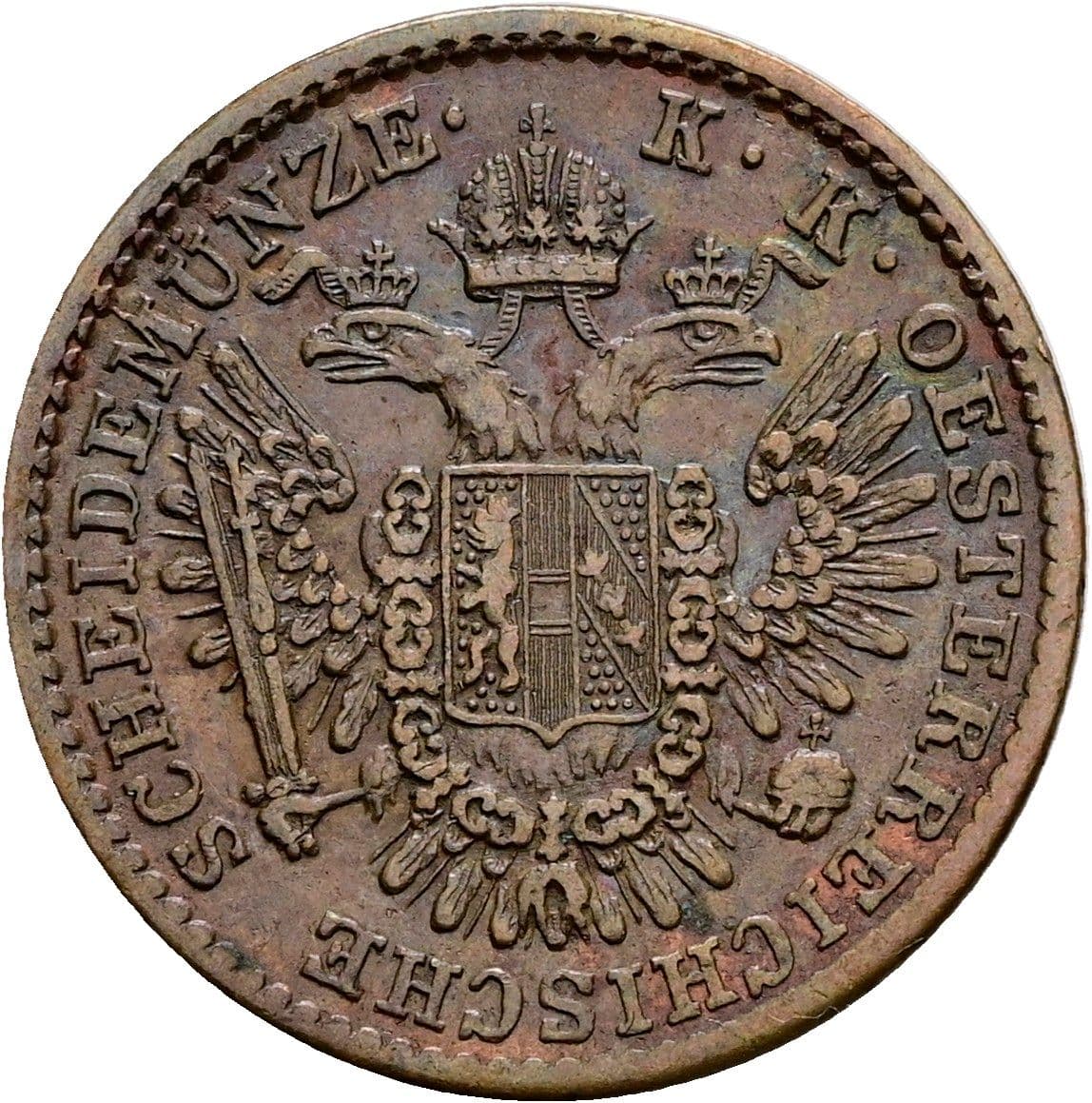 1/2 Kreuzer Franz Joseph I. 1848-1916 1851 B – Rückseite