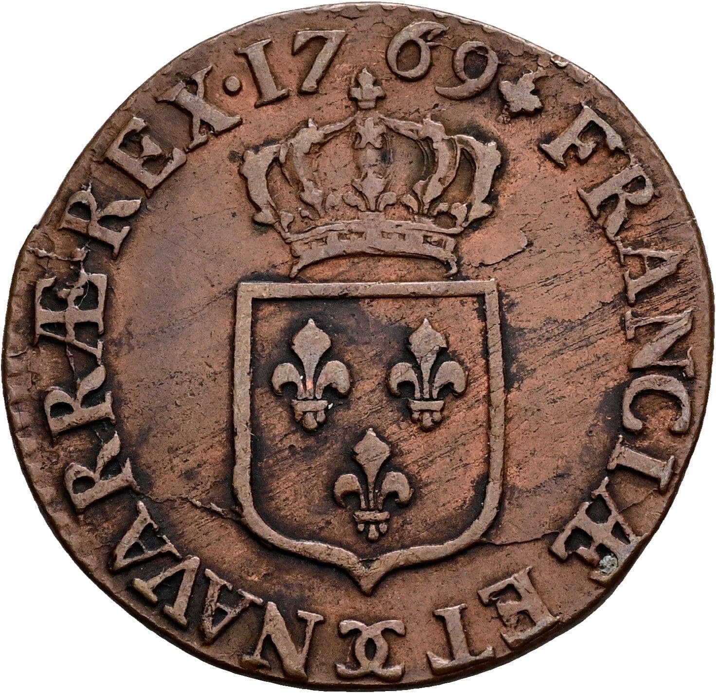 1/2 Sol Ludwig XV. 1715-1774 1769 CC – Rückseite