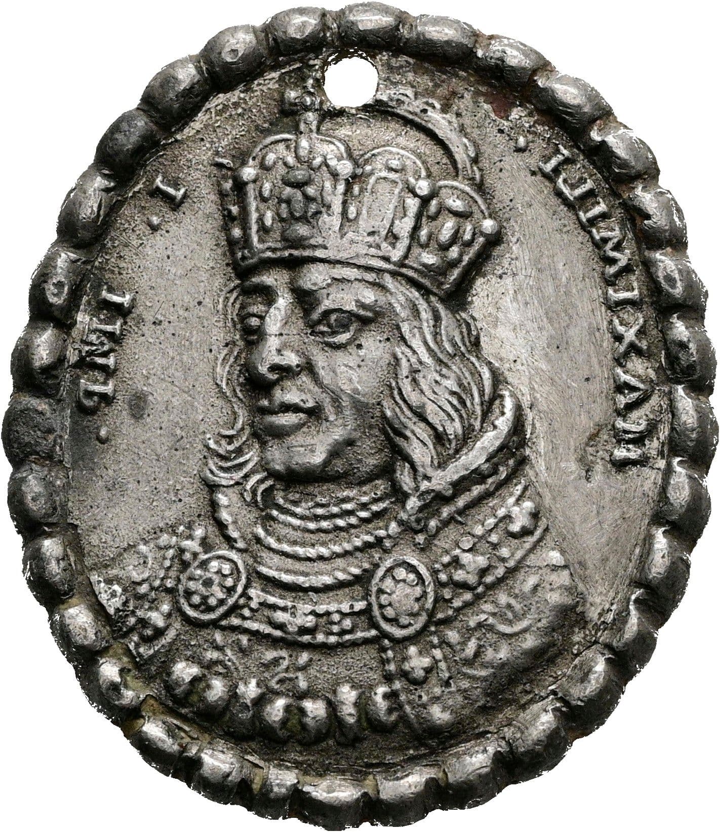 ovales einseitiges Bleimedaillon Maximilian I. 1490-1519 ohne Jahr – Vorderseite