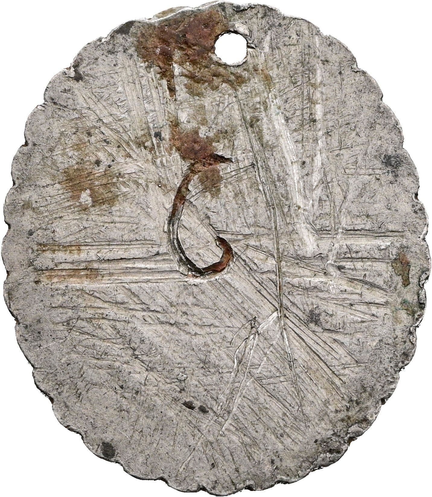 ovales einseitiges Bleimedaillon Maximilian I. 1490-1519 ohne Jahr – Rückseite