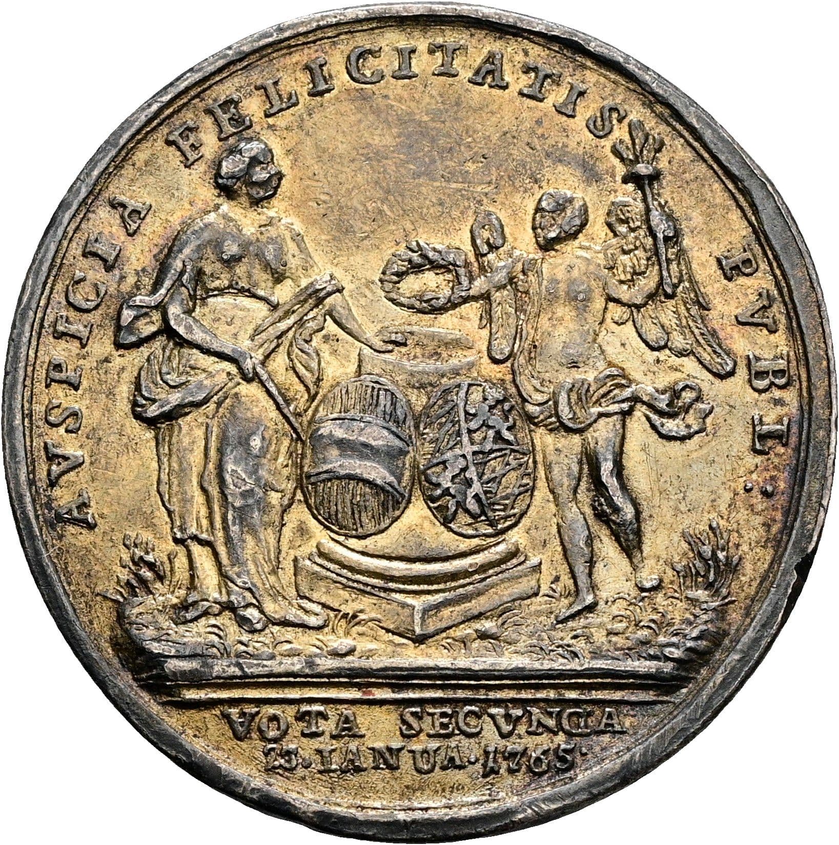 vergoldete Medaille Joseph II. 1765-1790 1765 – Rückseite