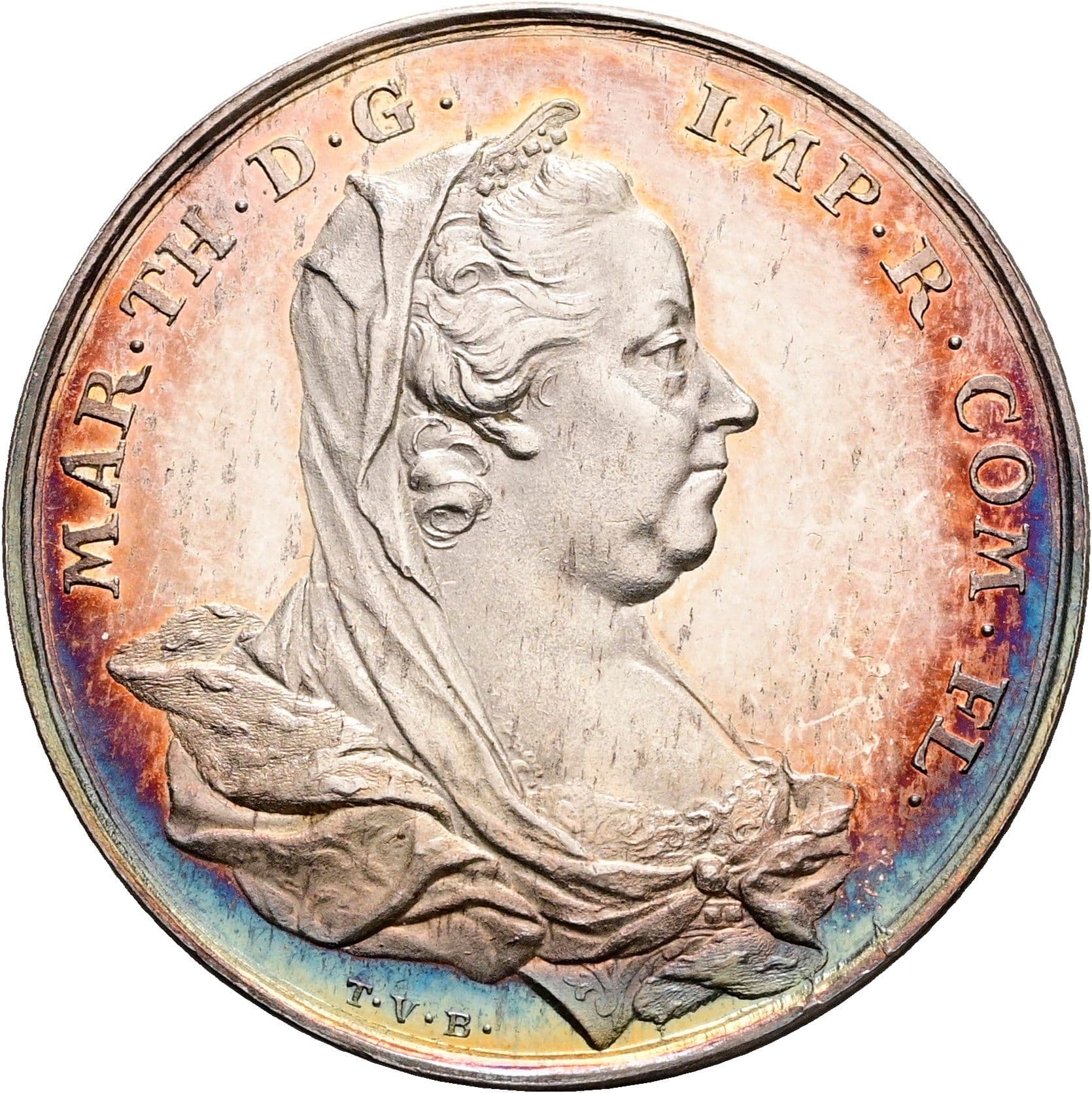 Silbermedaille Maria Theresia 1740-1780 ohne Jahr – Vorderseite