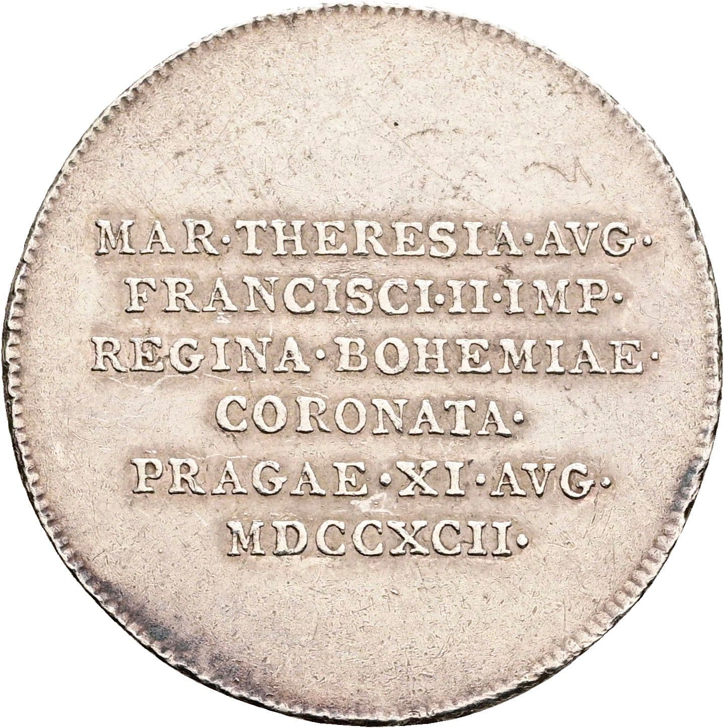 Krönungsjeton Franz II.(I.) 1792-1835 1792 – Rückseite