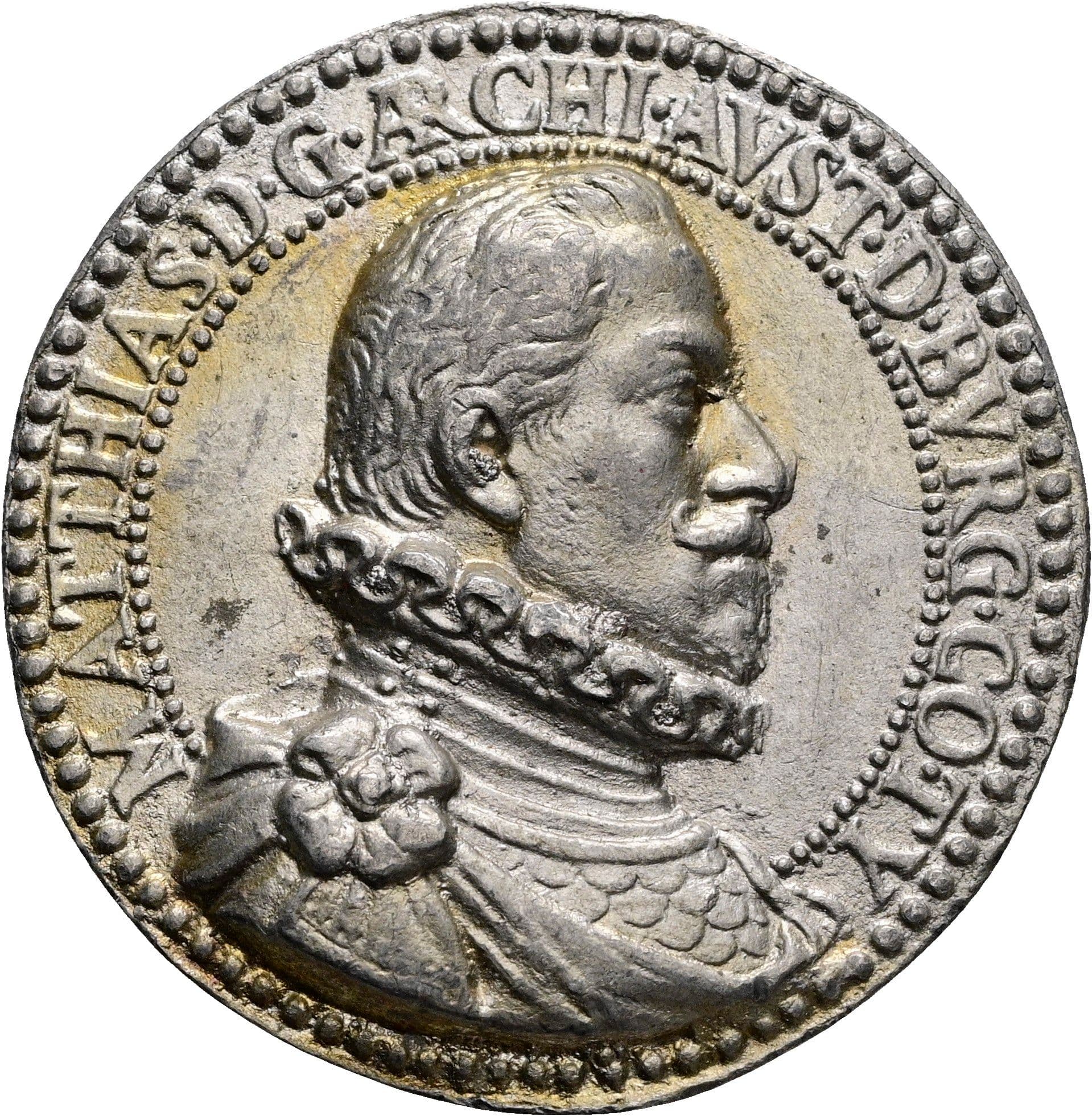 Zinnmedaille Matthias 1612-1619 ohne Jahr – Vorderseite