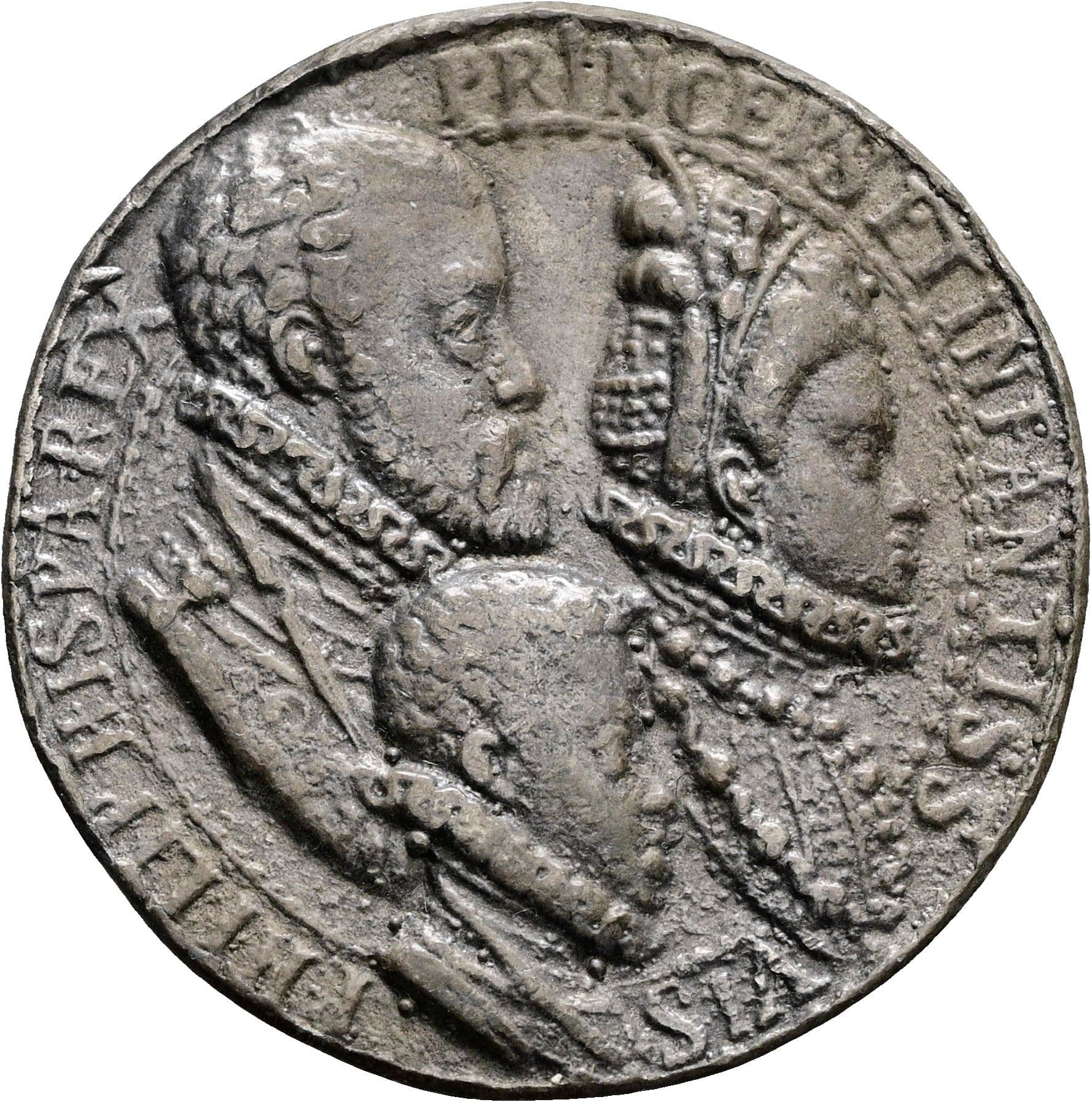 Bleigussmedaille Philipp II. von Spanien – Vorderseite