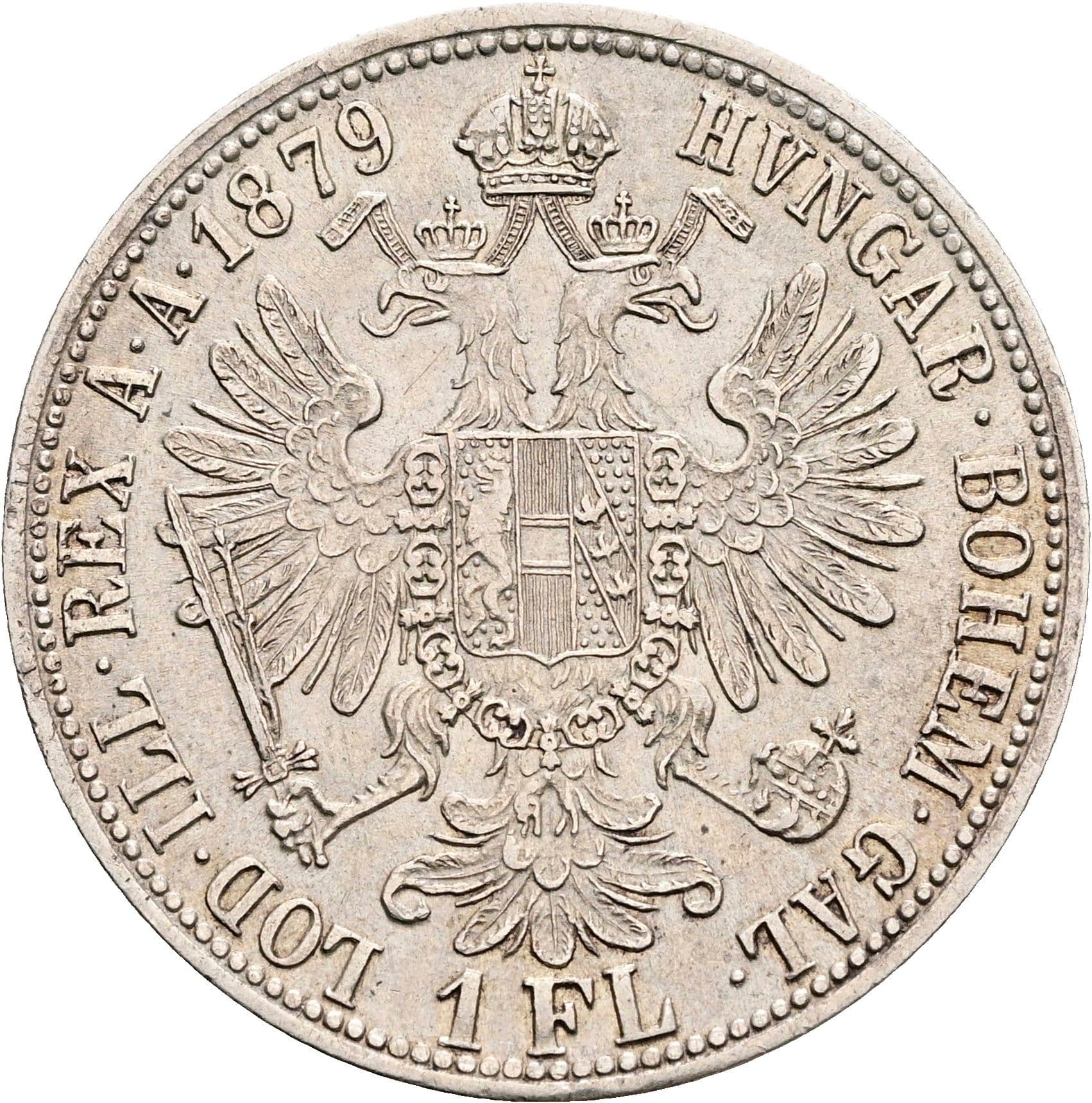 1 Gulden Franz Joseph I. 1848-1916 Wien 1879 – Rückseite