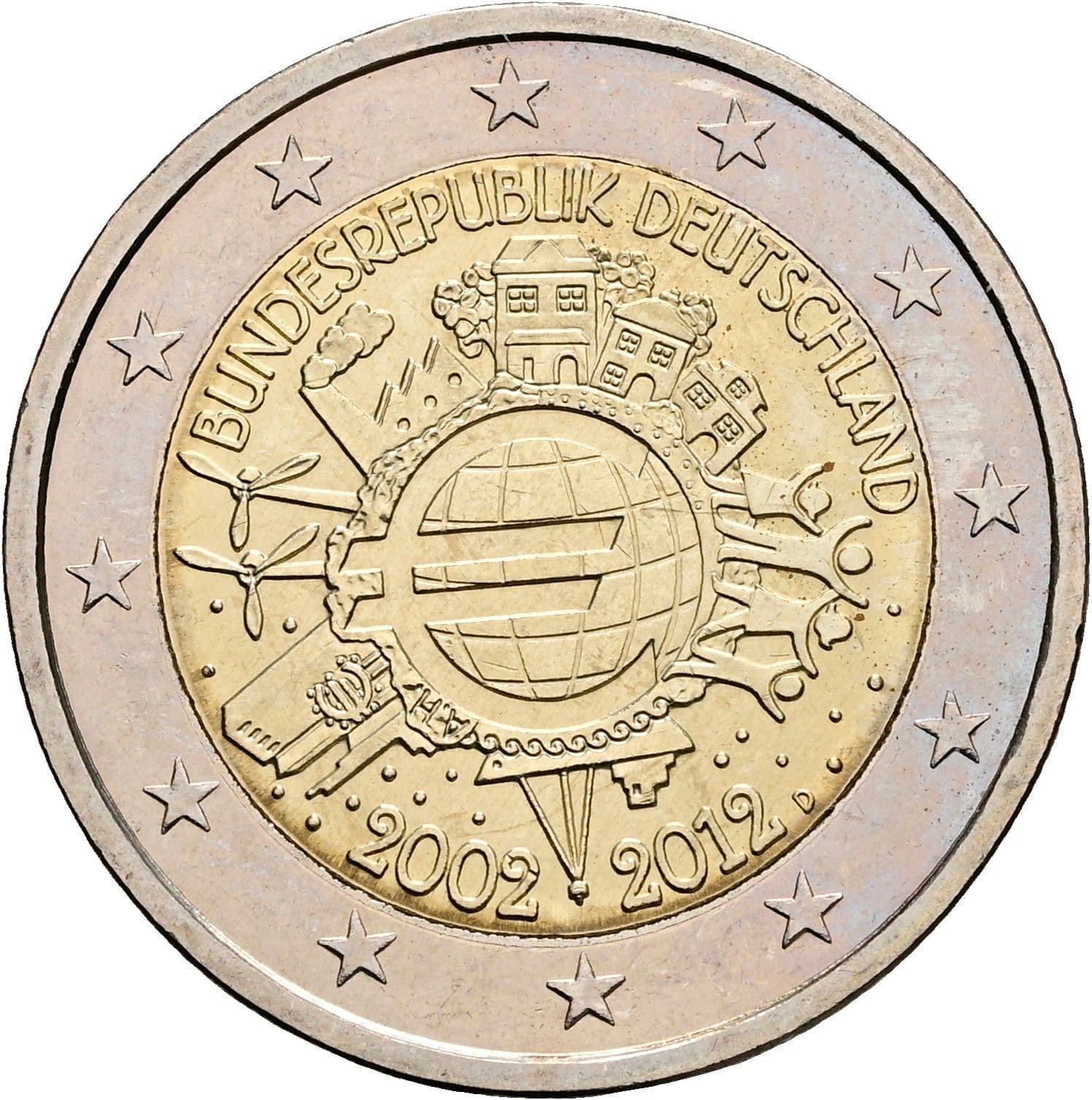 2 Euro 2012 D – Rückseite