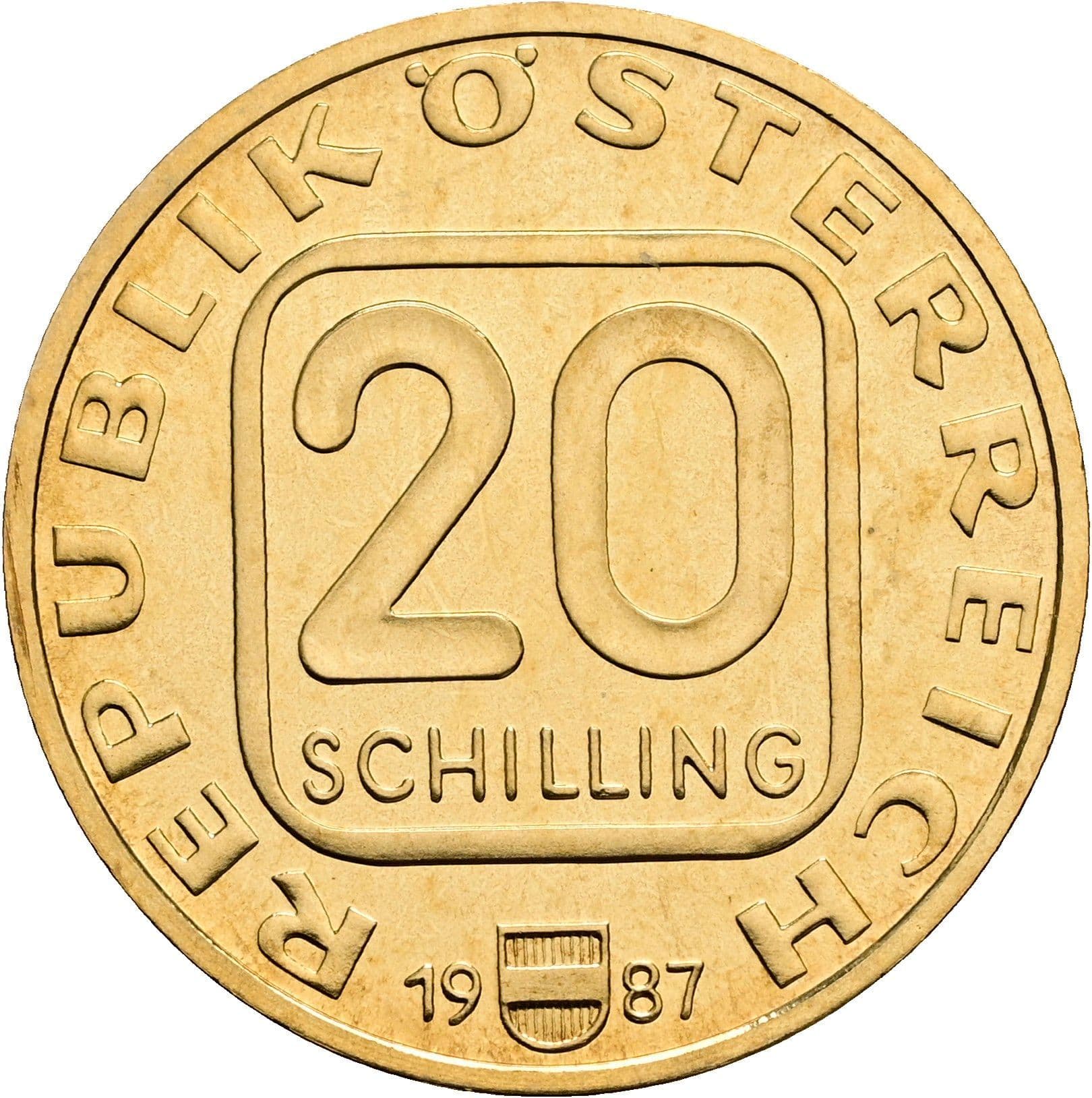 20 Schilling 1987 – Vorderseite