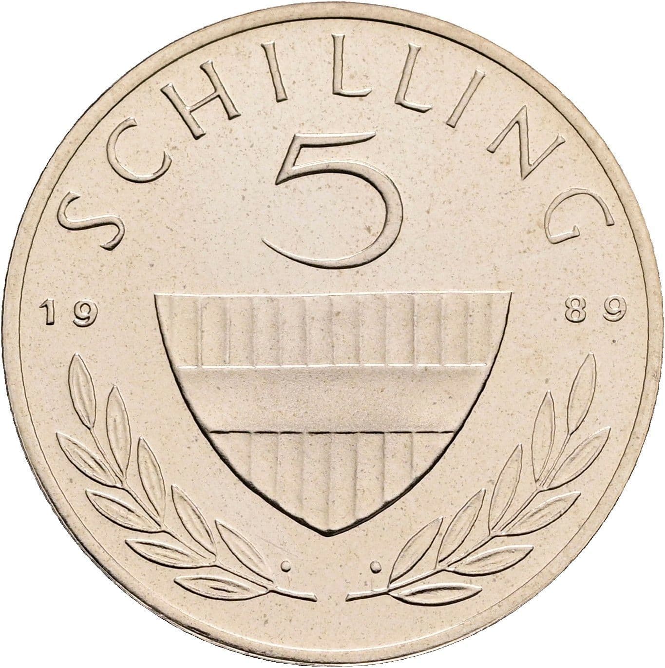 5 Schilling 1989 – Vorderseite