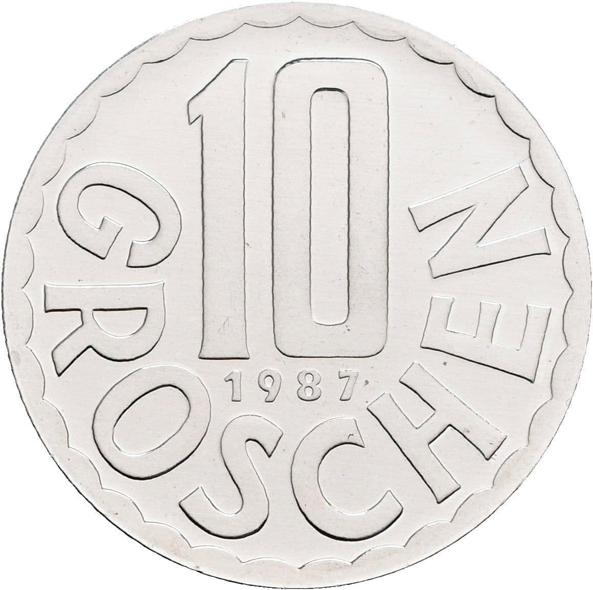 10 Groschen 1987 – Vorderseite