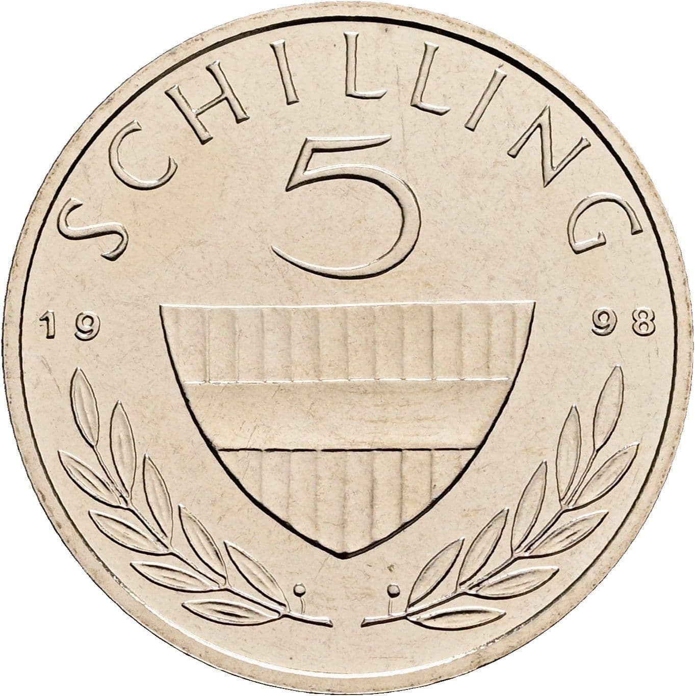 5 Schilling 1998 – Vorderseite