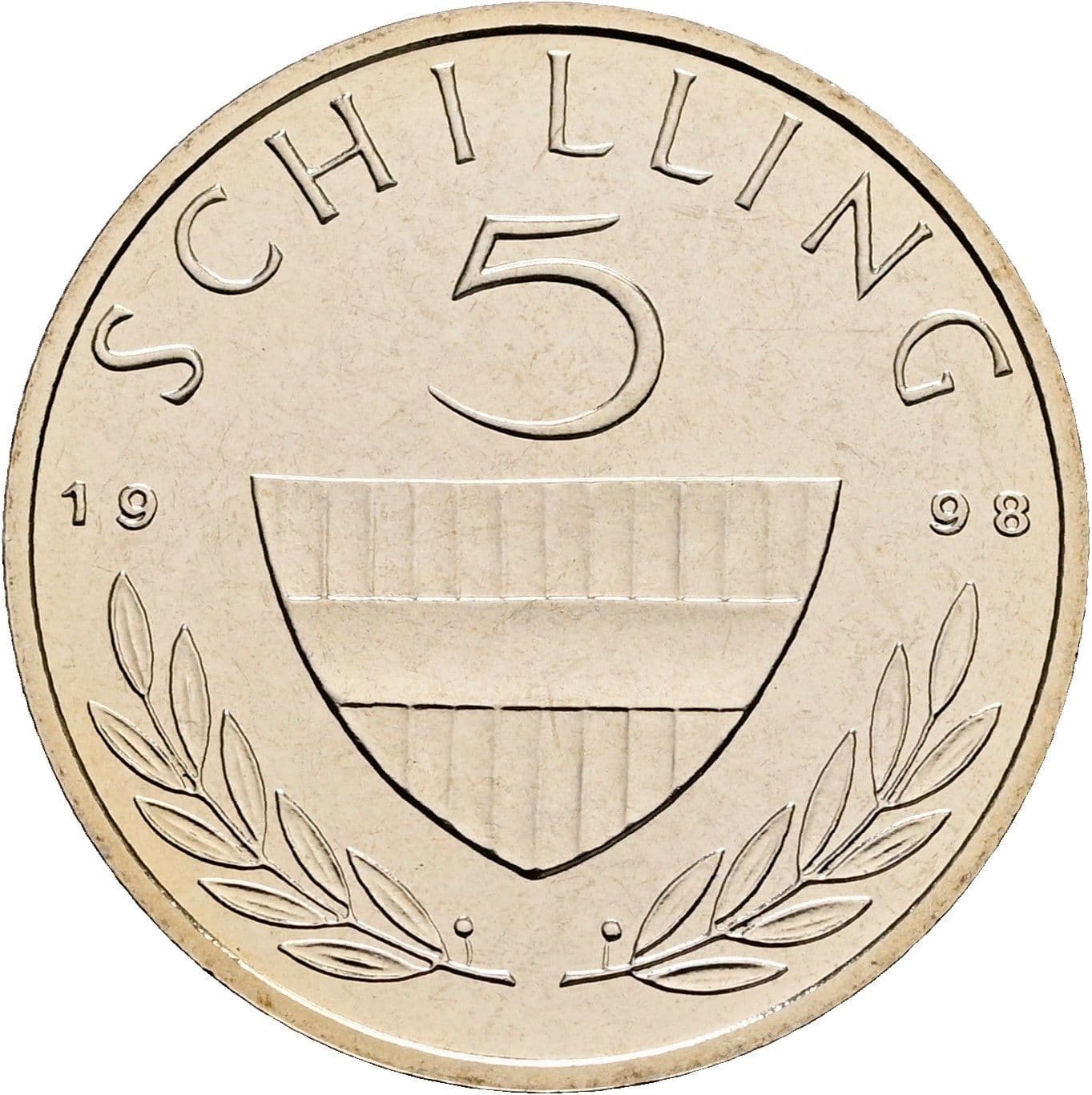 5 Schilling 1998 – Vorderseite