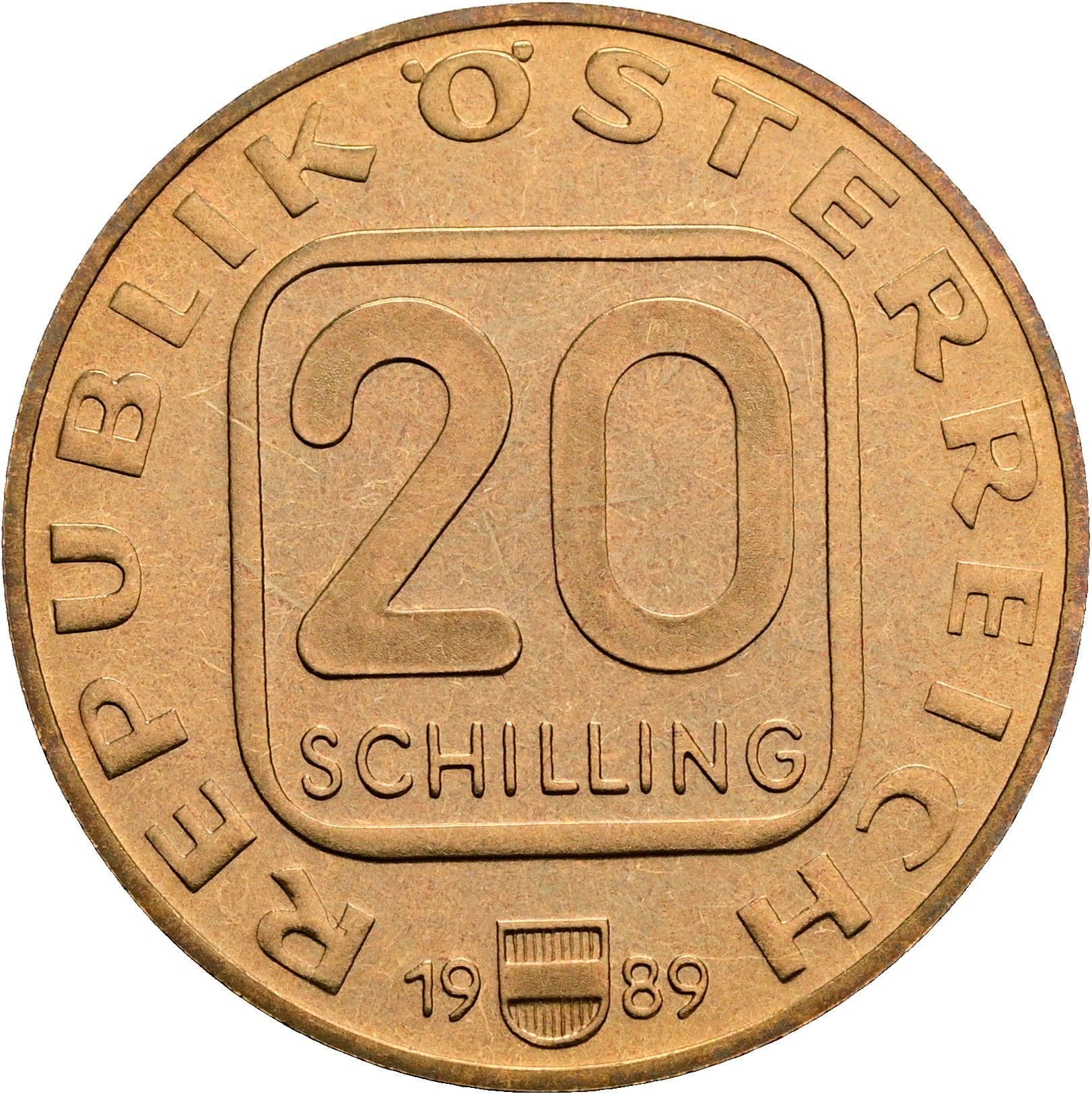 20 Schilling 1989 – Vorderseite
