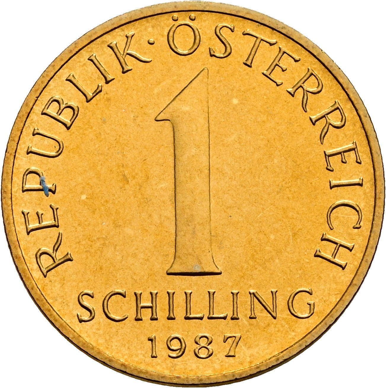 1 Schilling 1987 – Vorderseite