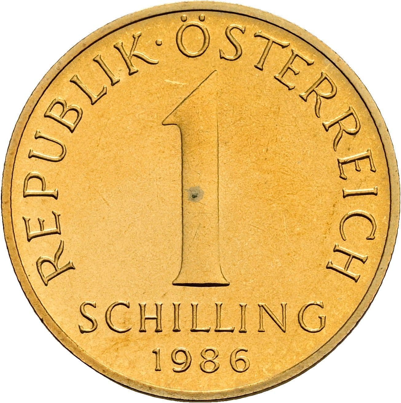 1 Schilling 1986 – Vorderseite
