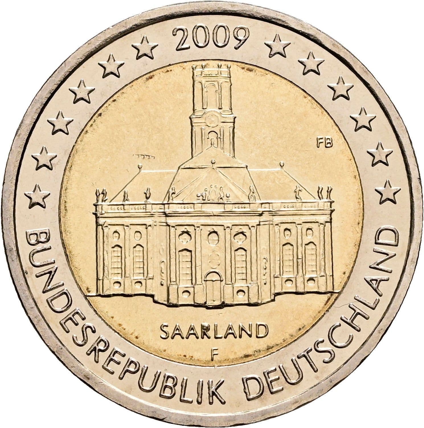 2 Euro 2009 F – Rückseite