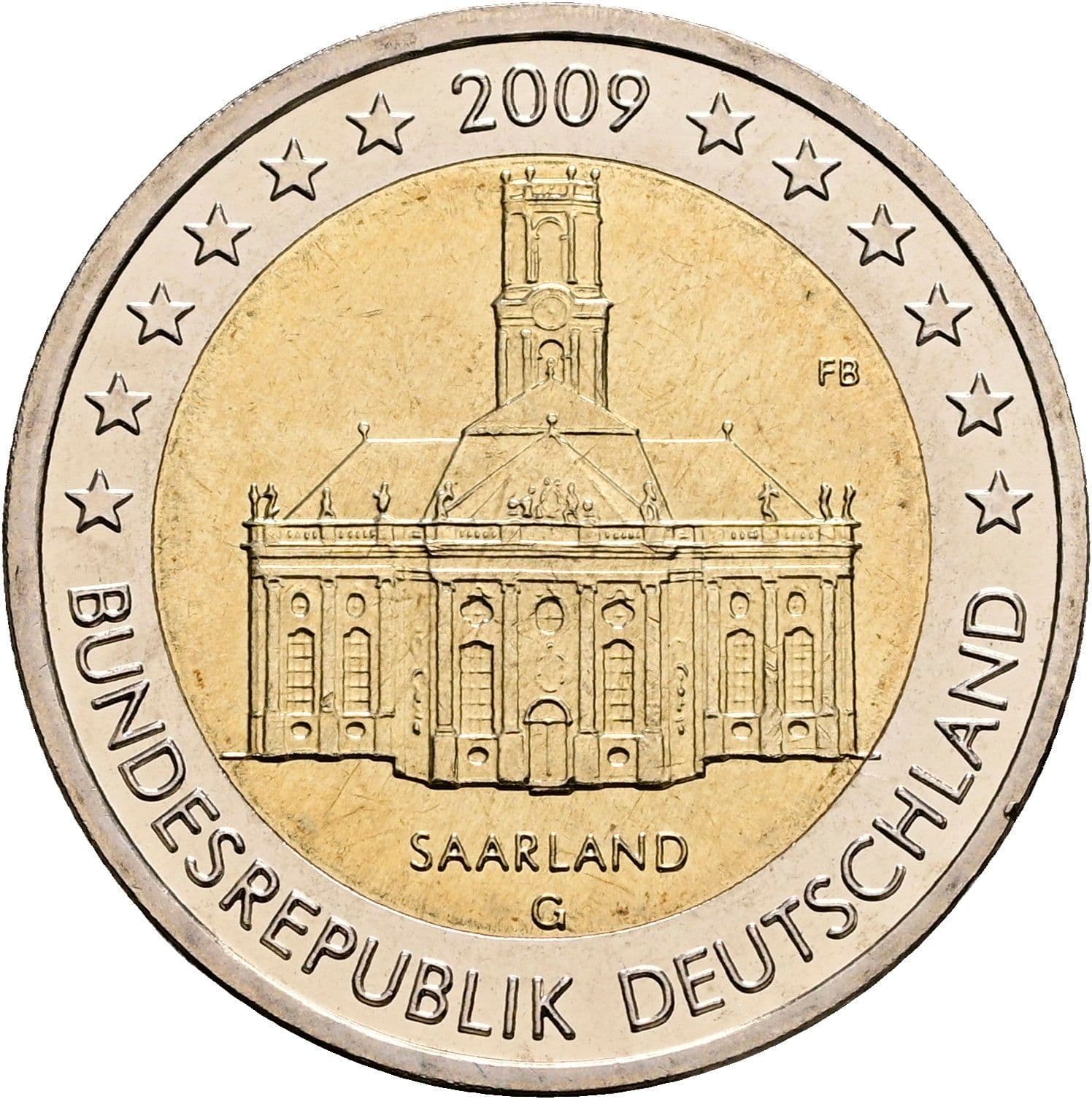2 Euro 2009 G – Rückseite