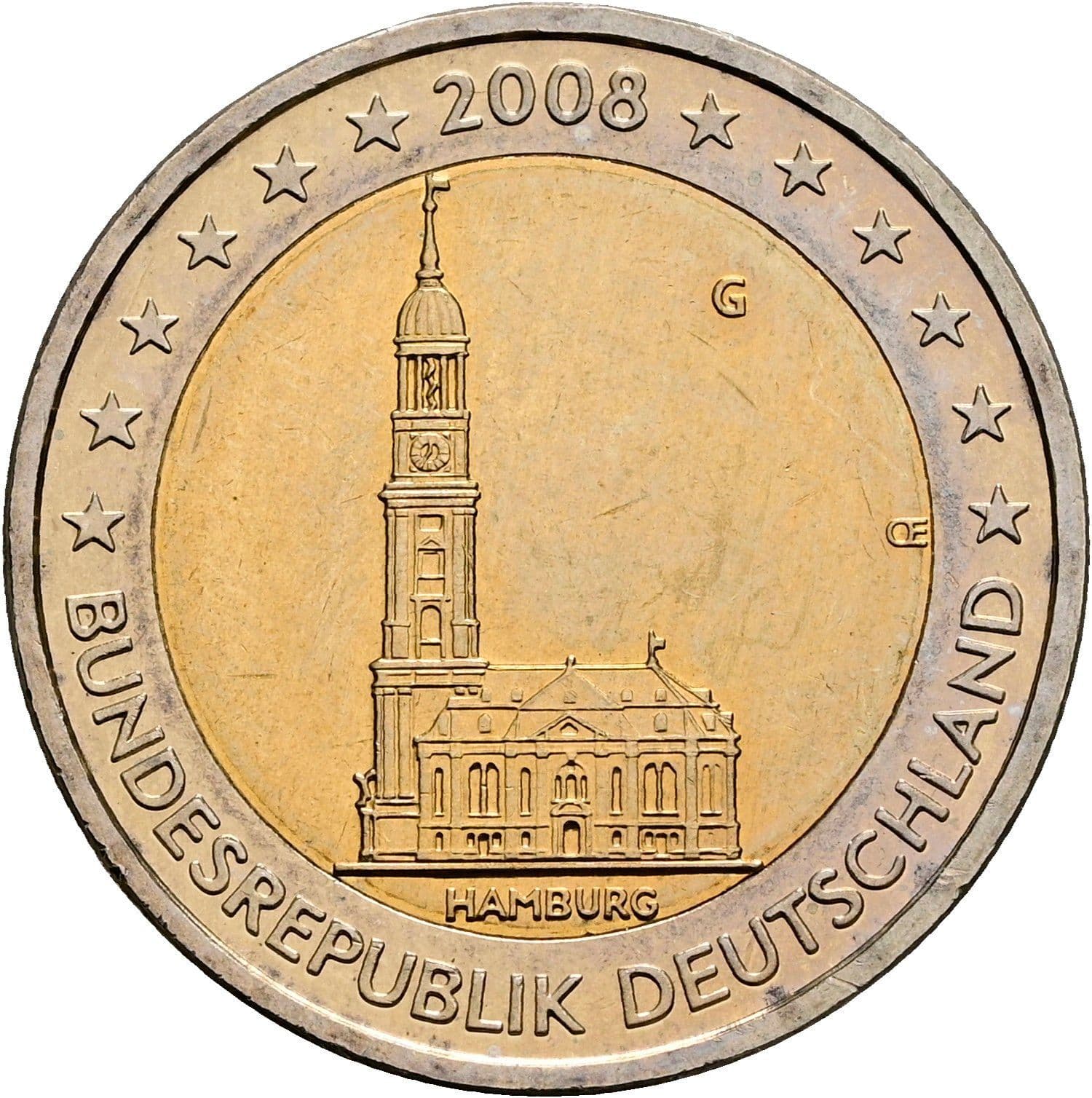 2 Euro 2008 G – Rückseite