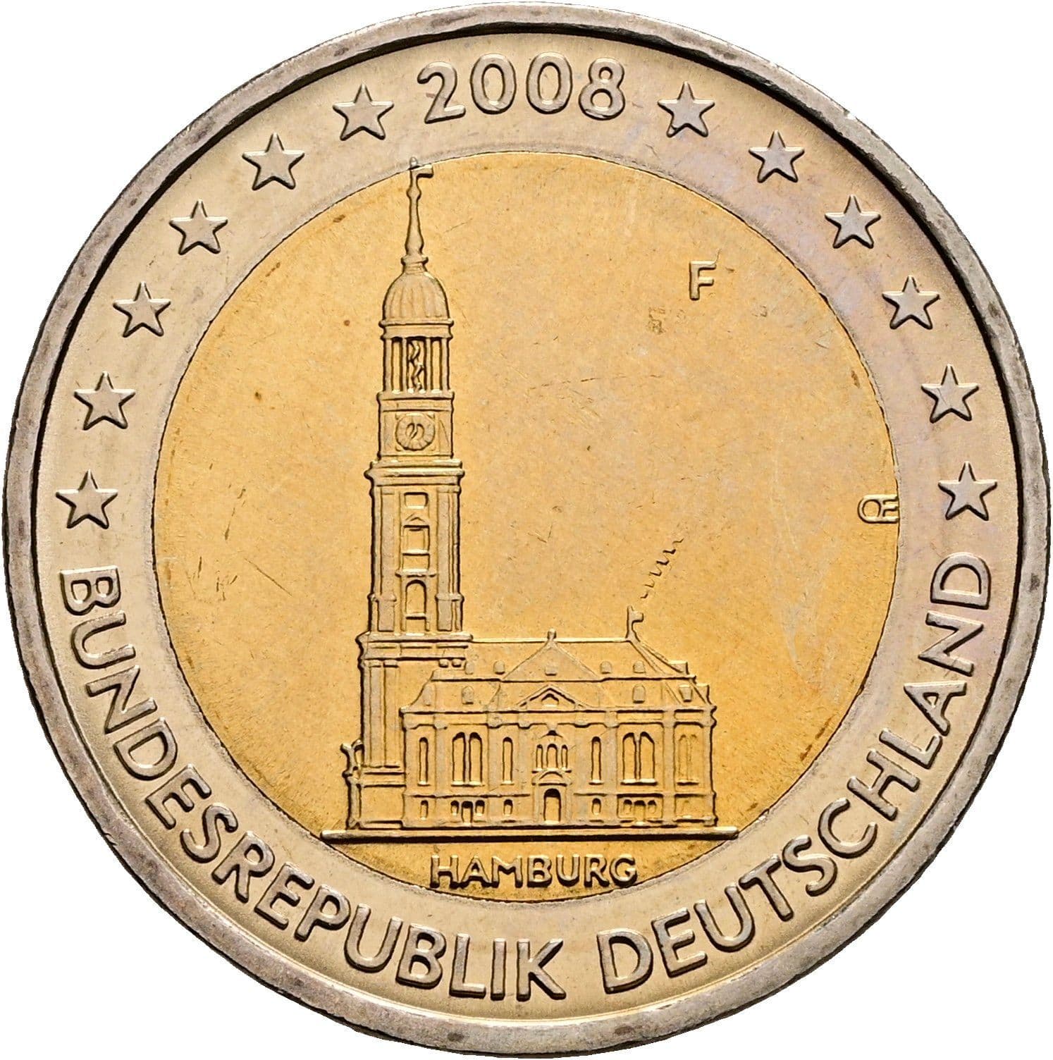 2 Euro 2008 F – Rückseite