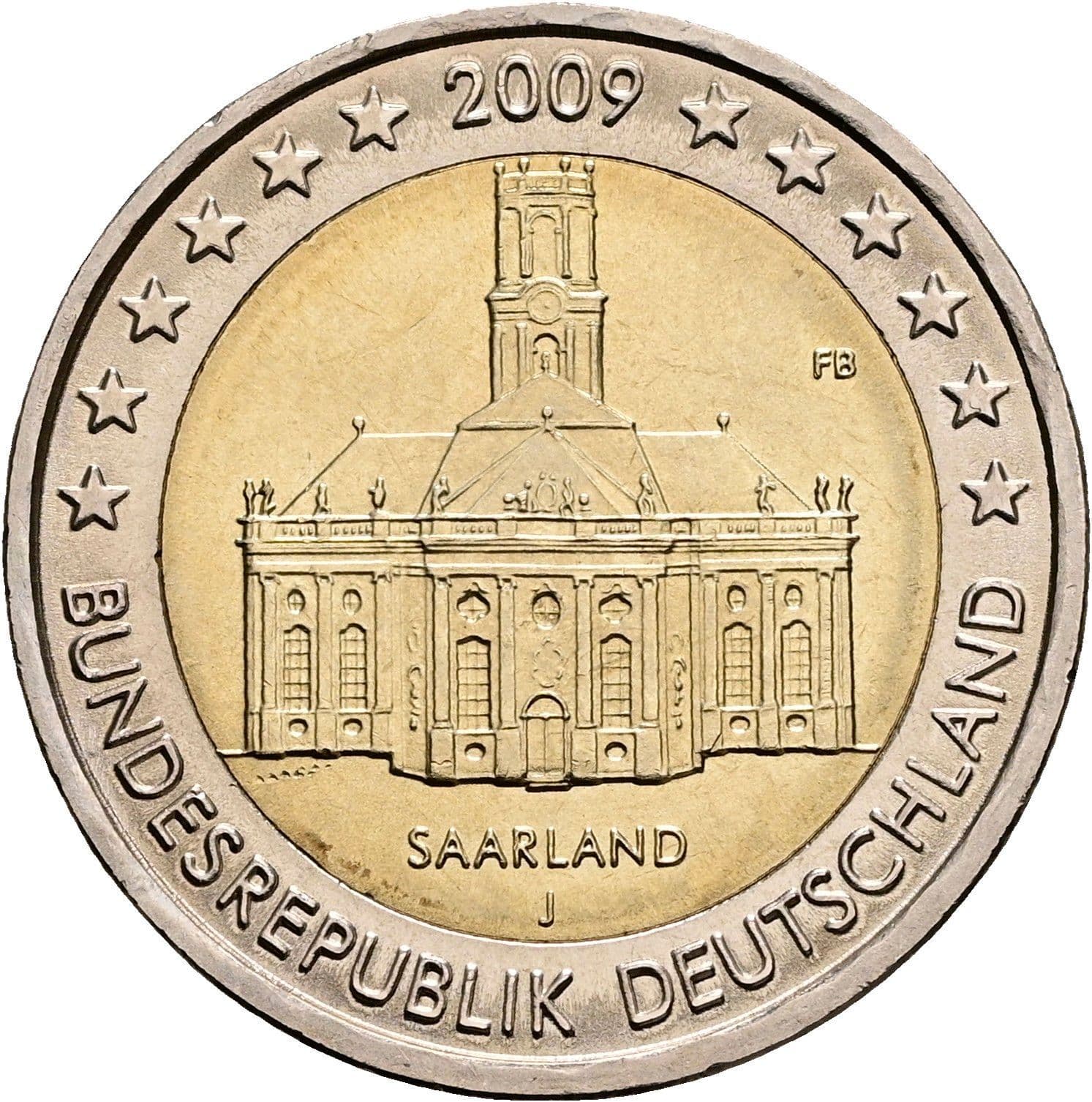 2 Euro 2009 J – Rückseite