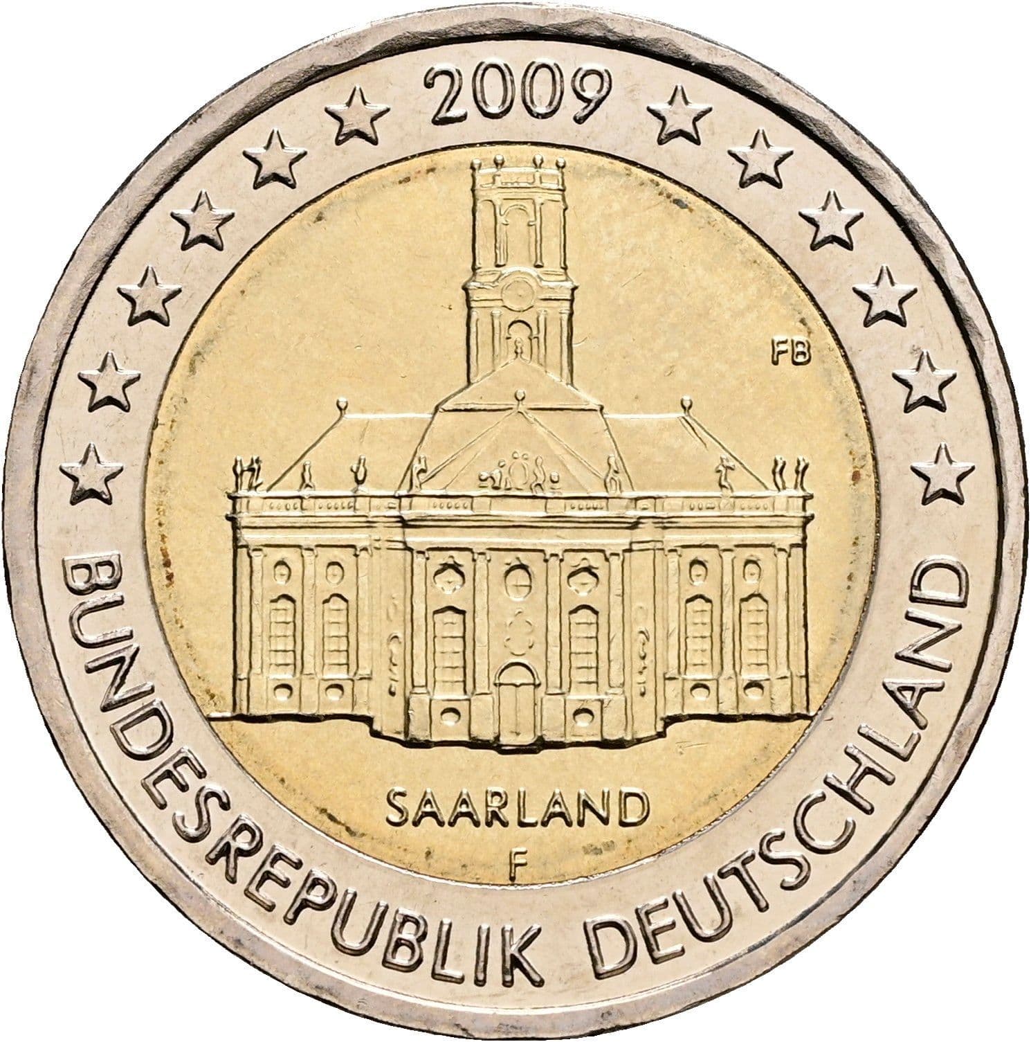 2 Euro 2009 F – Rückseite