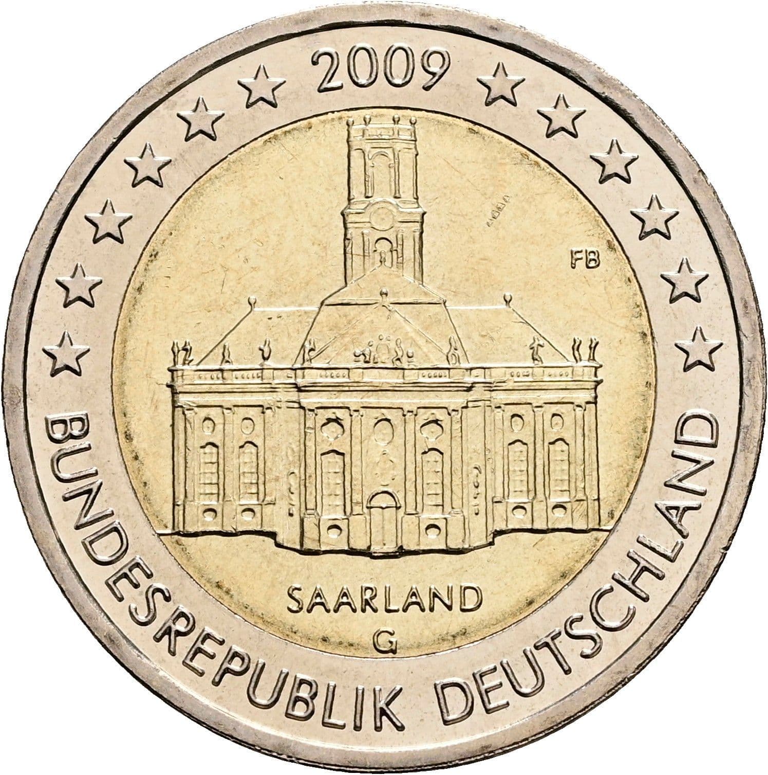 2 Euro 2009 G – Rückseite