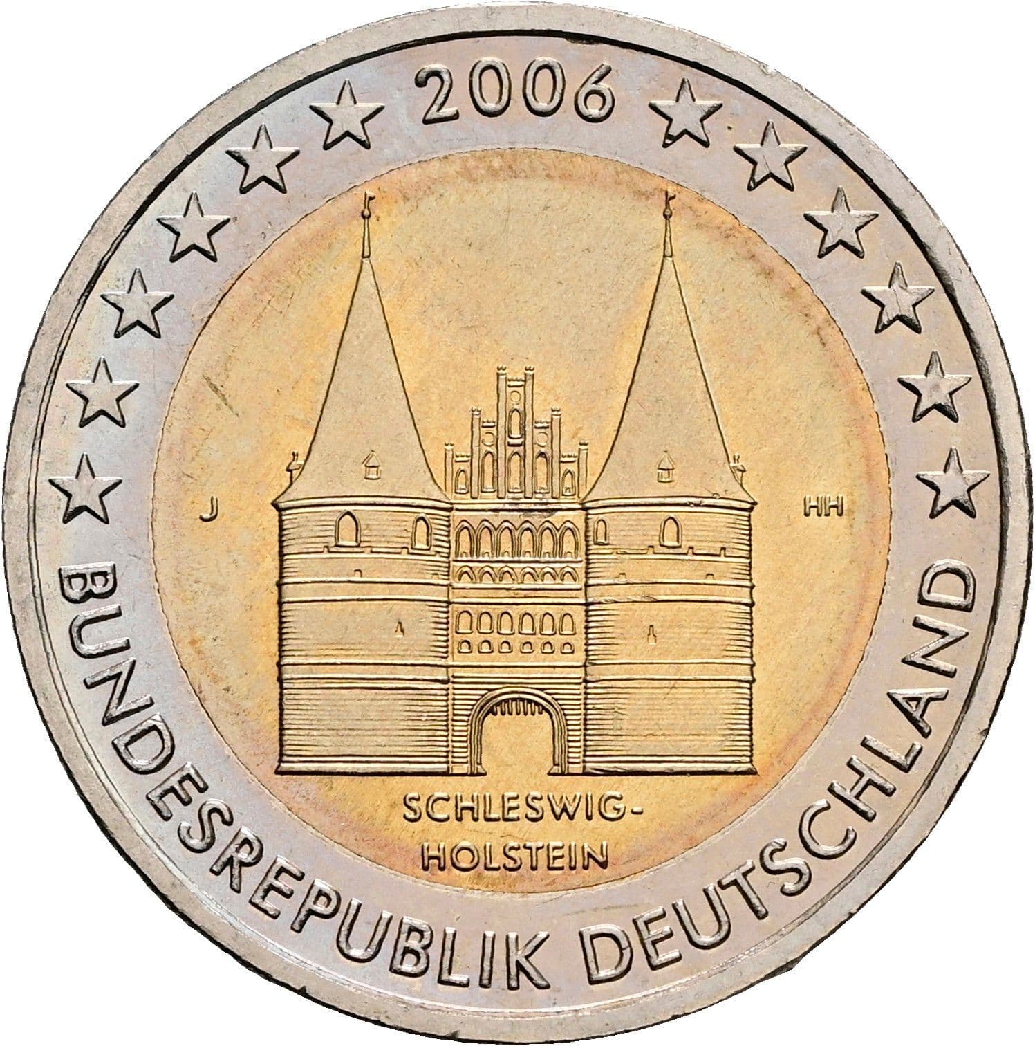 2 Euro 2006 J – Rückseite