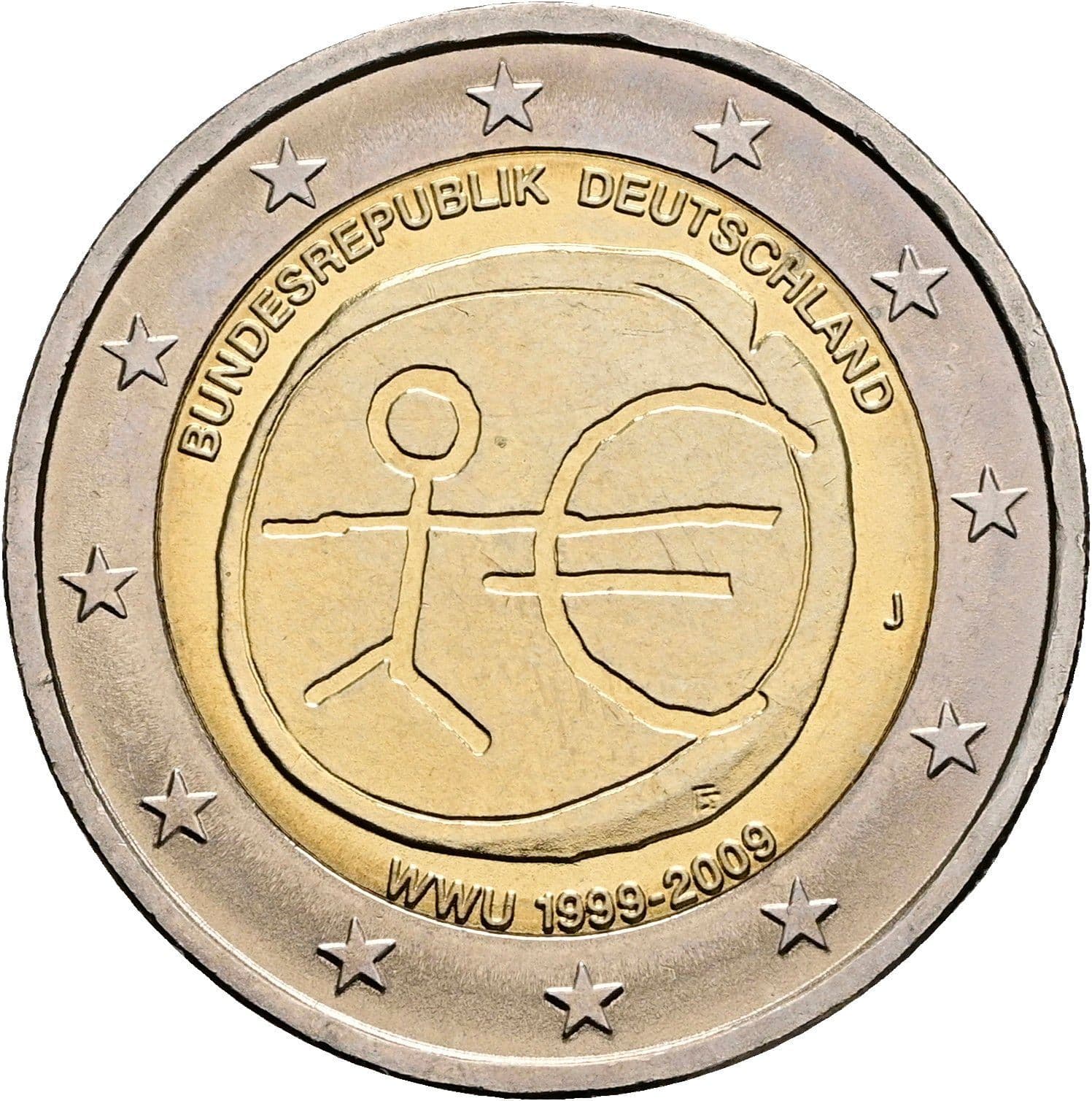 2 Euro 2009 J – Rückseite