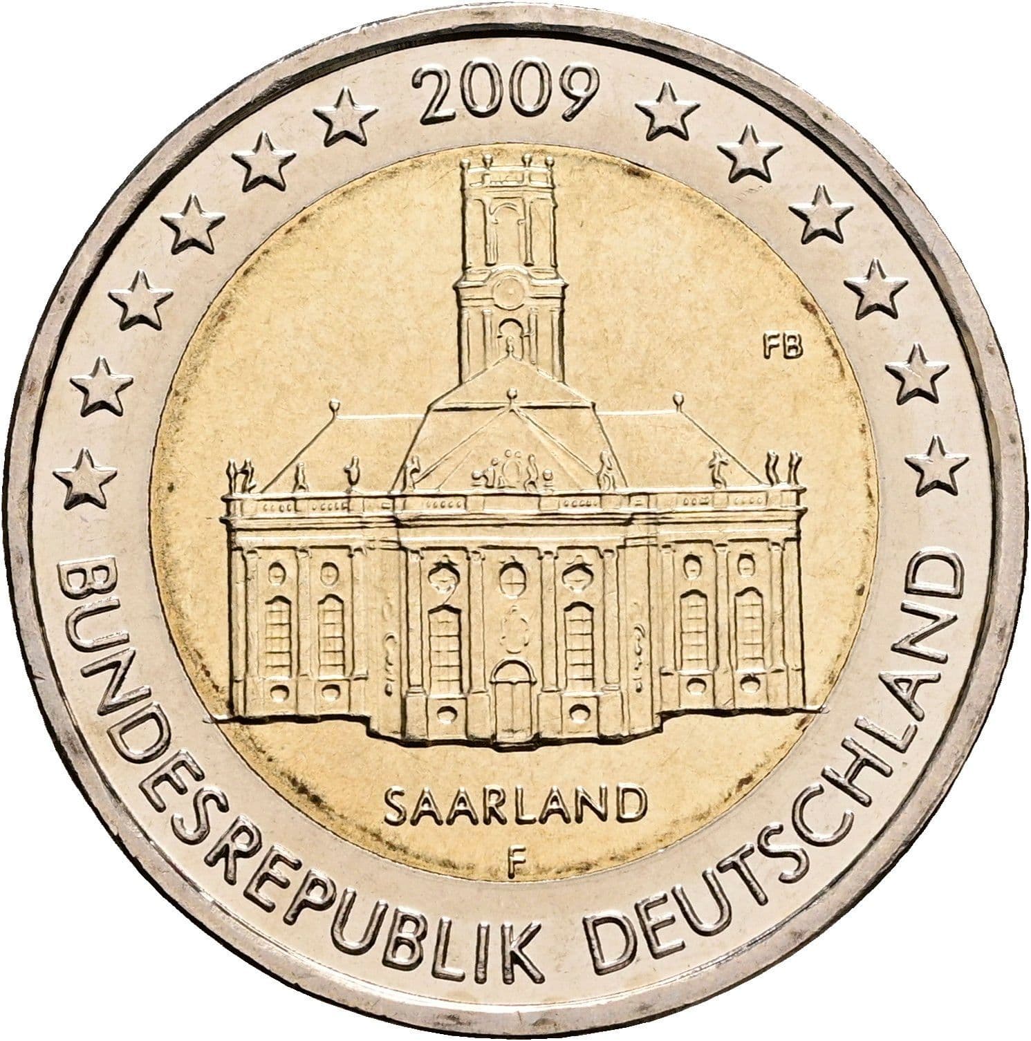 2 Euro 2009 F – Rückseite