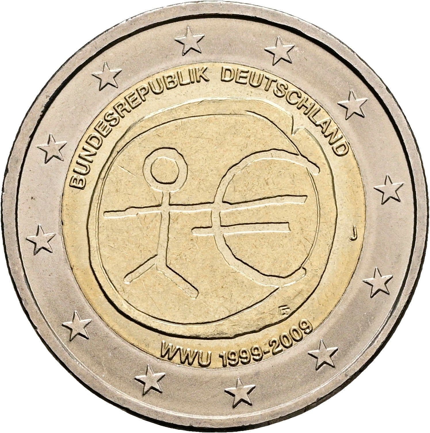 2 Euro 2009 J – Rückseite
