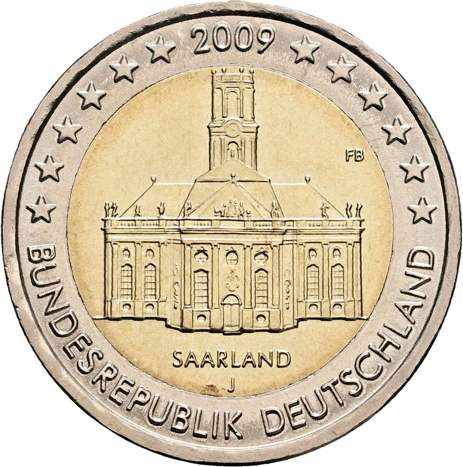 2 Euro 2009 J – Rückseite