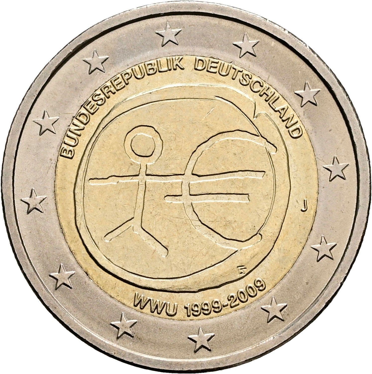 2 Euro 2009 J – Rückseite