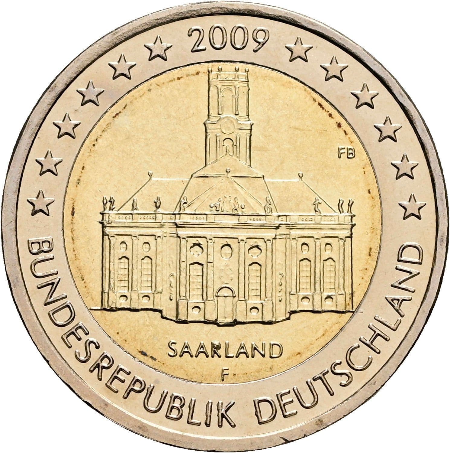 2 Euro 2009 F – Rückseite