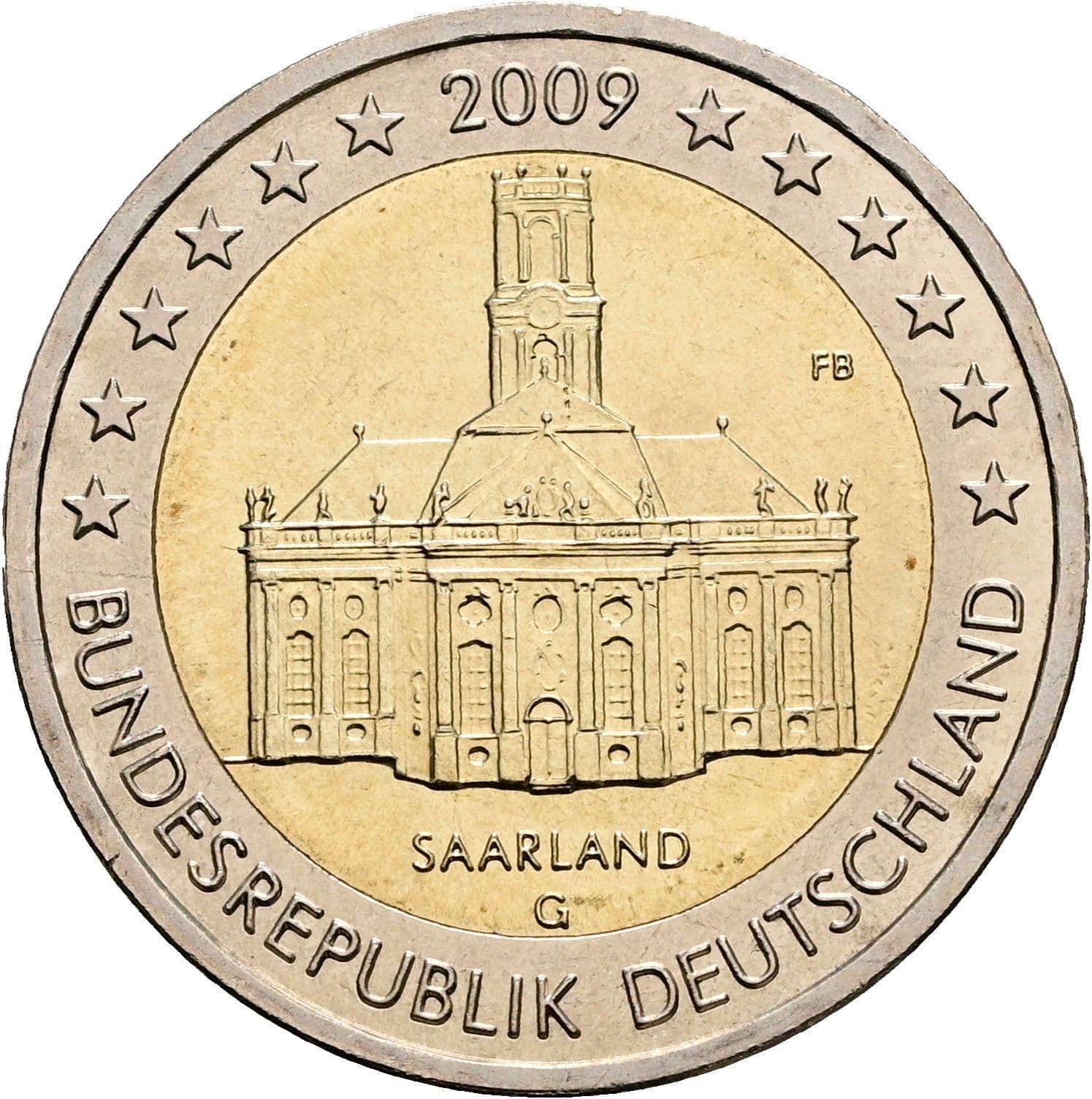 2 Euro 2009 G – Rückseite