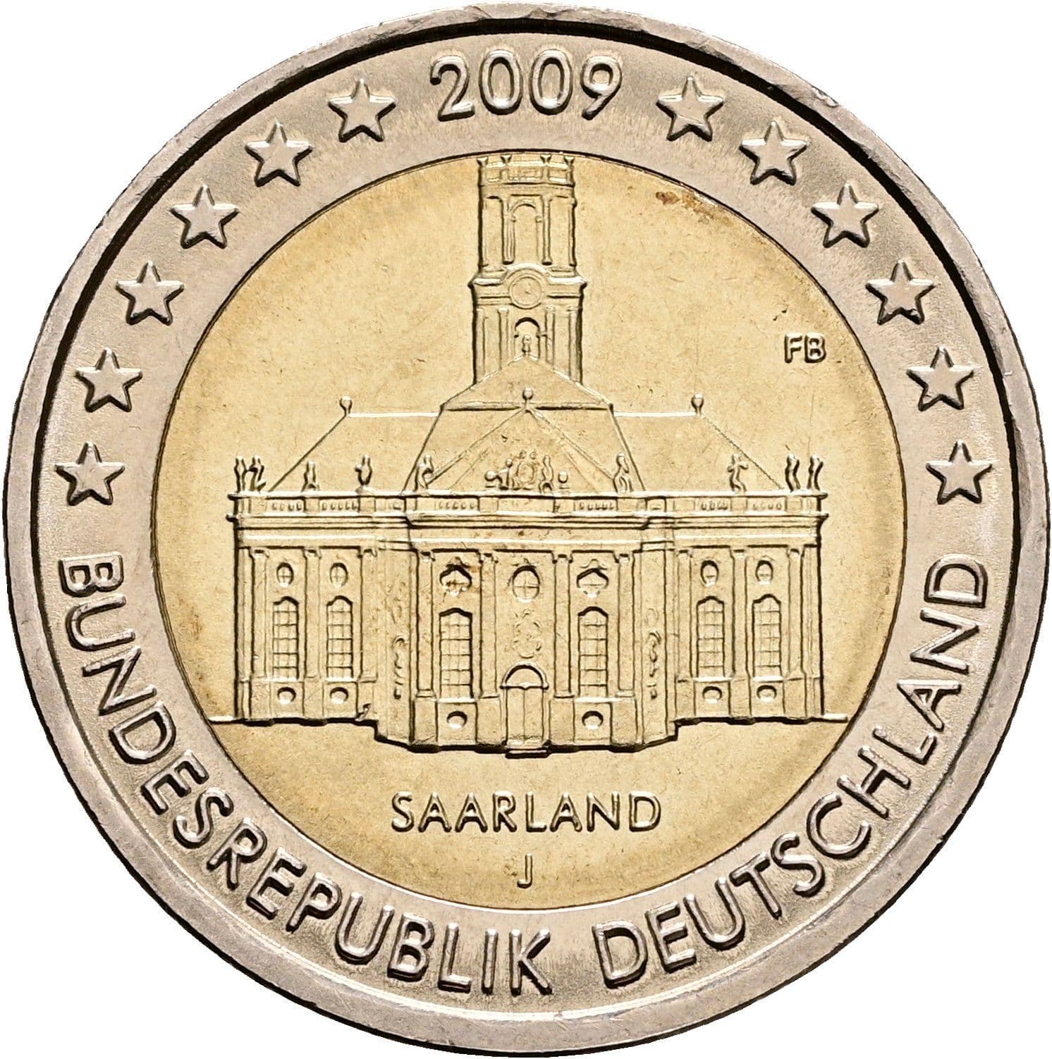 2 Euro 2009 J – Rückseite