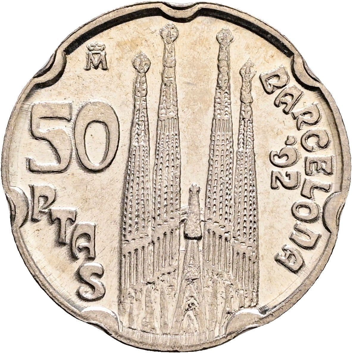50 Pesetas Juan Carlos I. 1992 – Rückseite