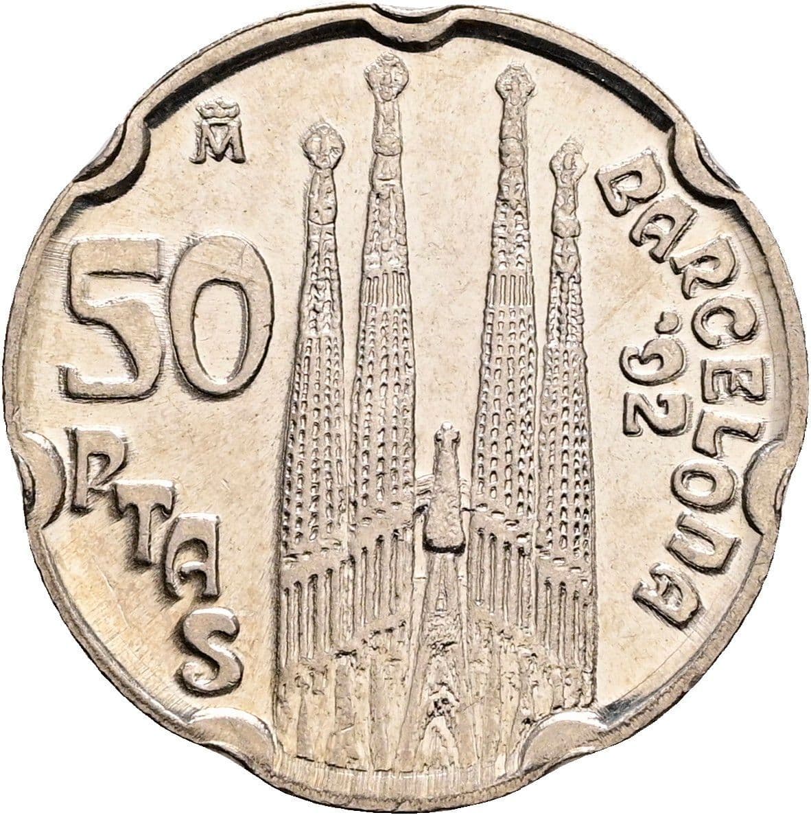 50 Pesetas Juan Carlos I. 1992 – Rückseite