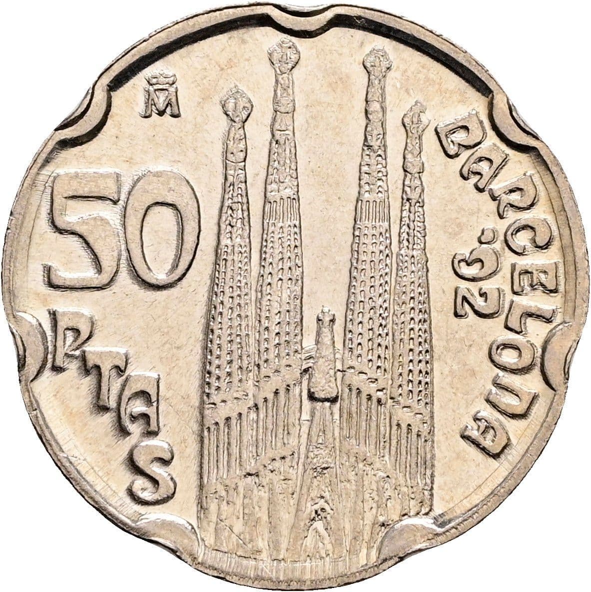 50 Pesetas Juan Carlos I. 1992 – Rückseite