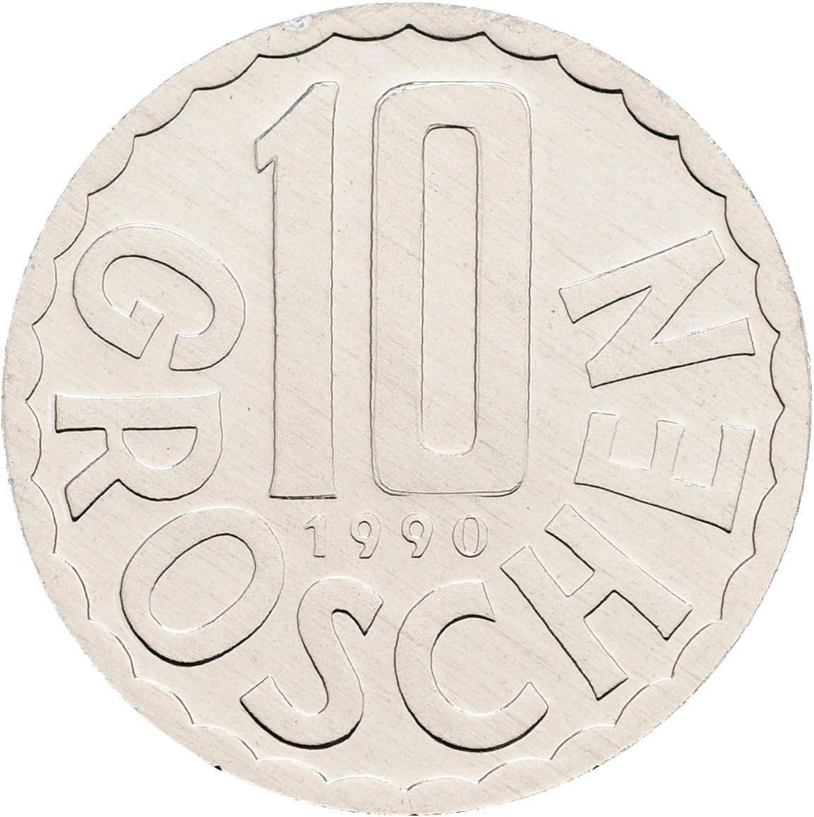 10 Groschen 1990 – Vorderseite
