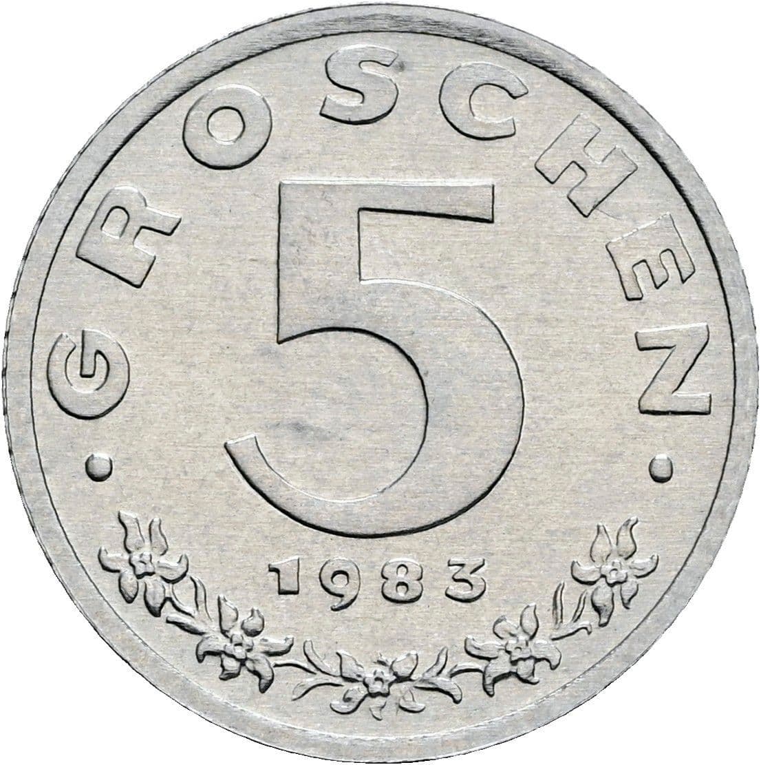 5 Groschen 1983 – Vorderseite