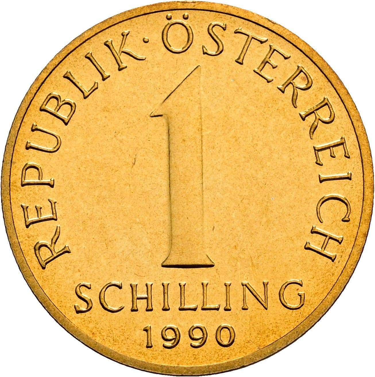 1 Schilling 1990 – Vorderseite