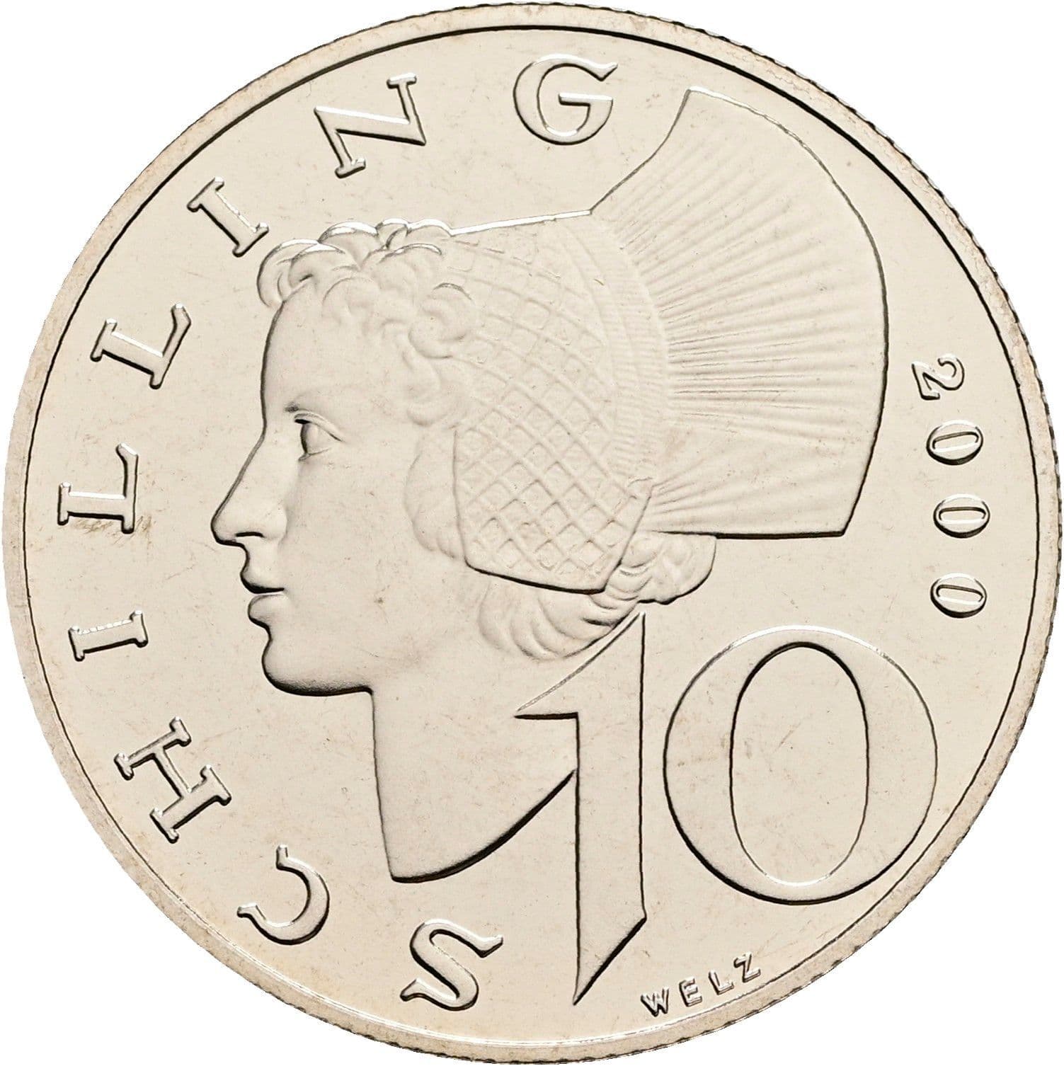 10 Schilling 2000 – Vorderseite