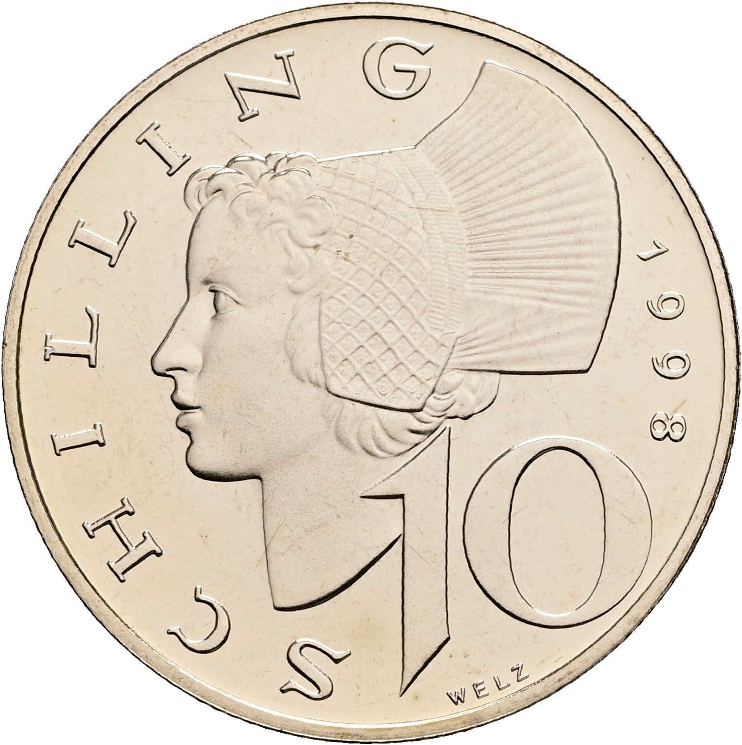 10 Schilling 1998 – Vorderseite