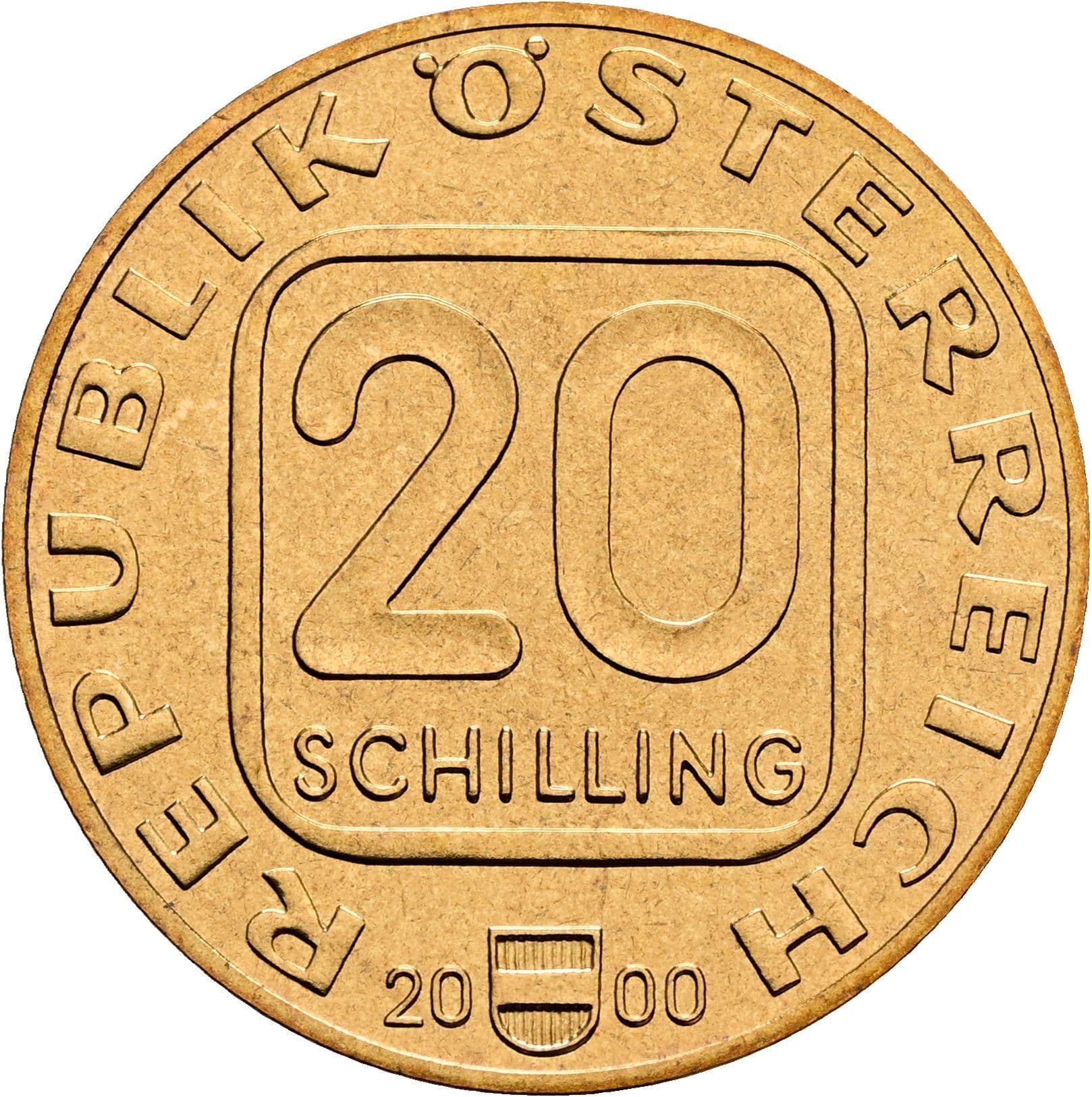 20 Schilling 2000 – Vorderseite