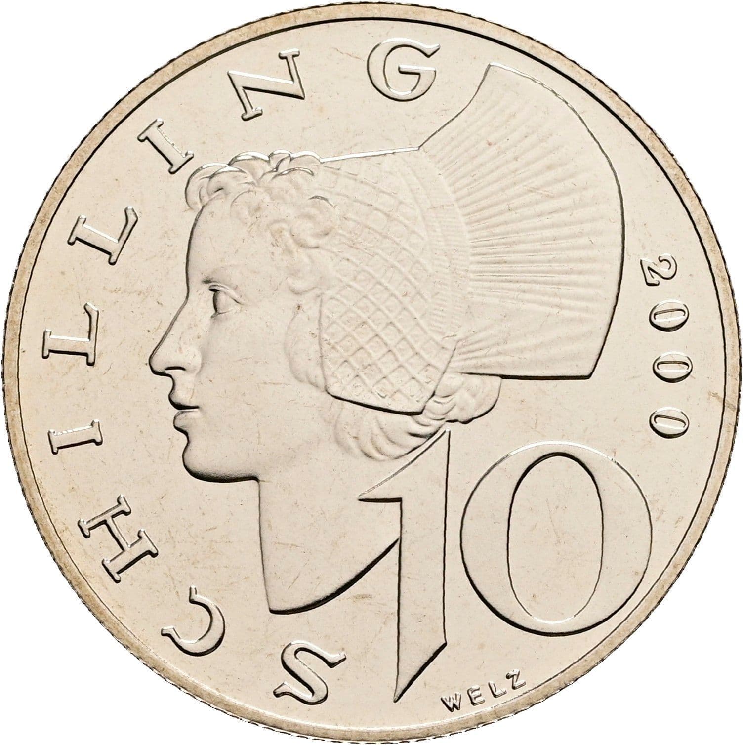 10 Schilling 2000 – Vorderseite
