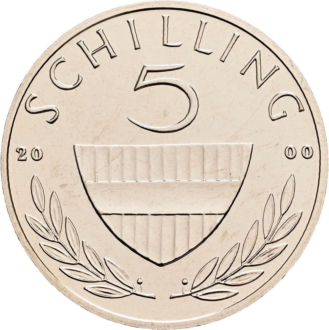 5 Schilling 2000 – Vorderseite