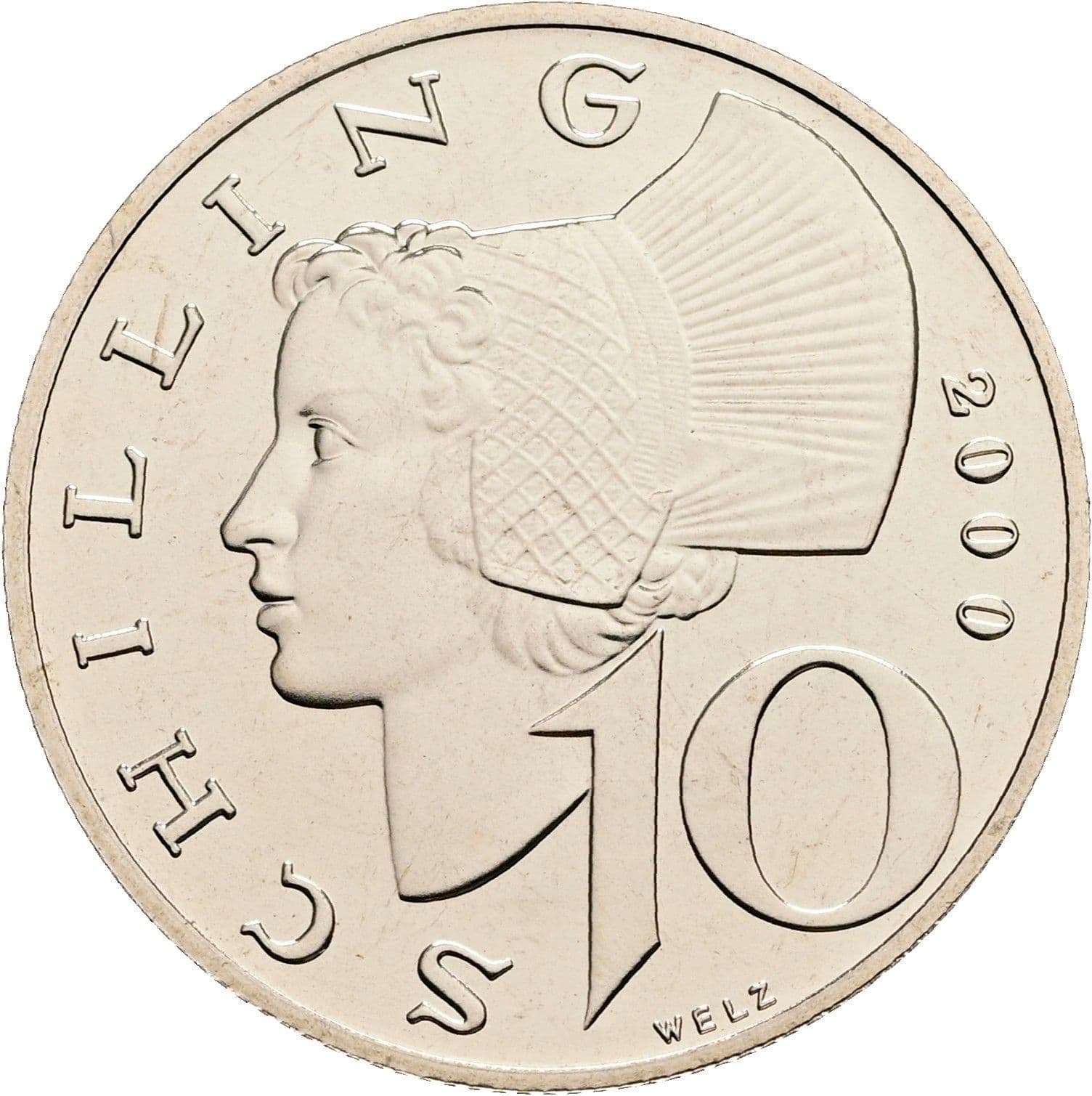 10 Schilling 2000 – Vorderseite