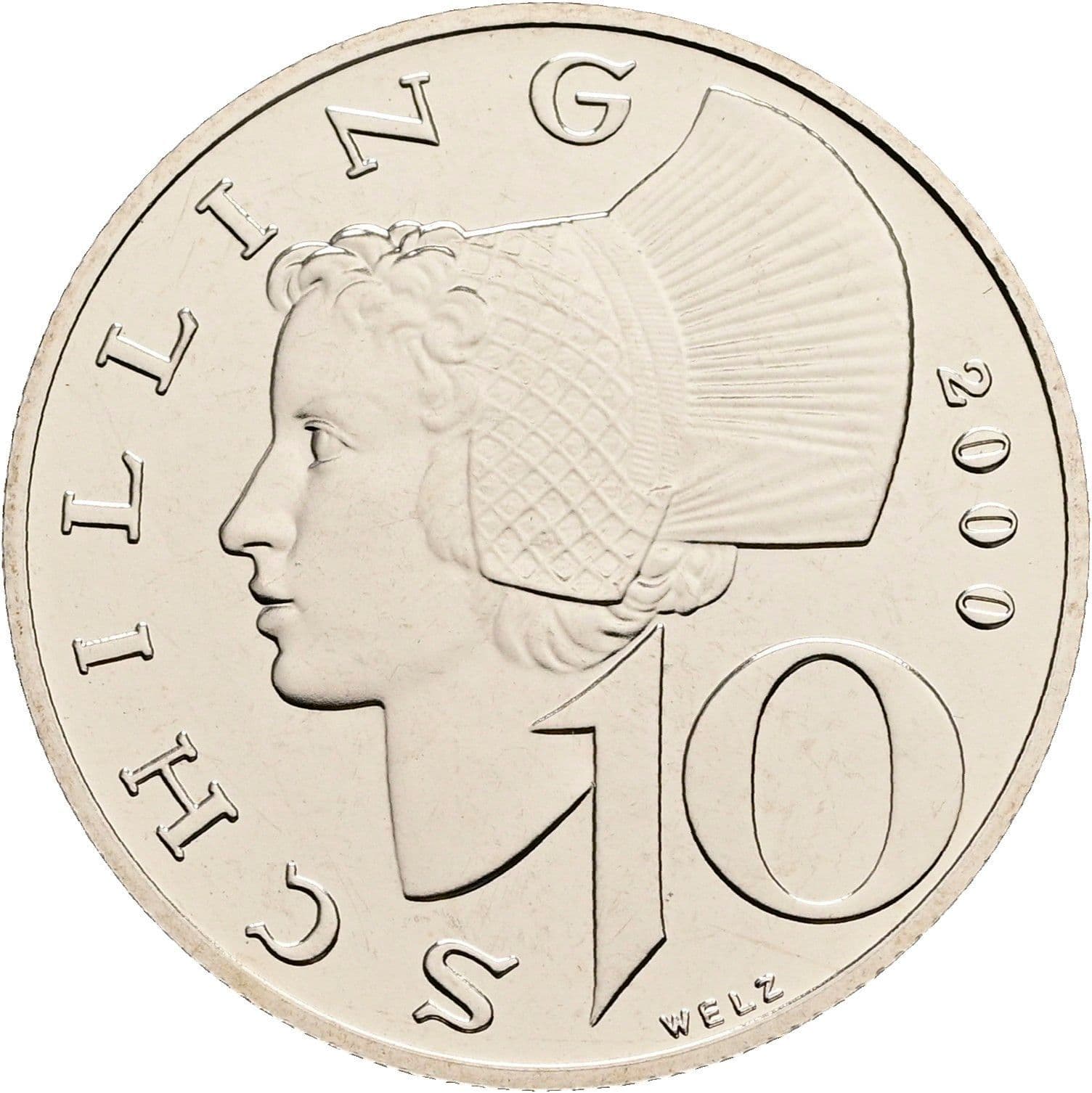 10 Schilling 2000 – Vorderseite